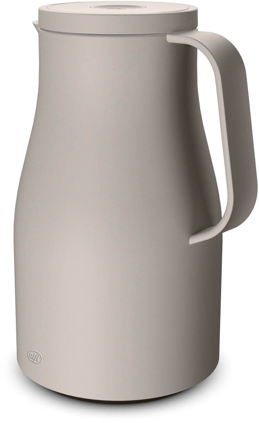 Alfi Isolierkanne »ECONSCIOUS, mit Hartglaseinsatz, Biokunststoff« 1 l 1 Stk. tlg. 12h heiß & 24h kalt, Drehverschluss mit bequemem Druckknopf