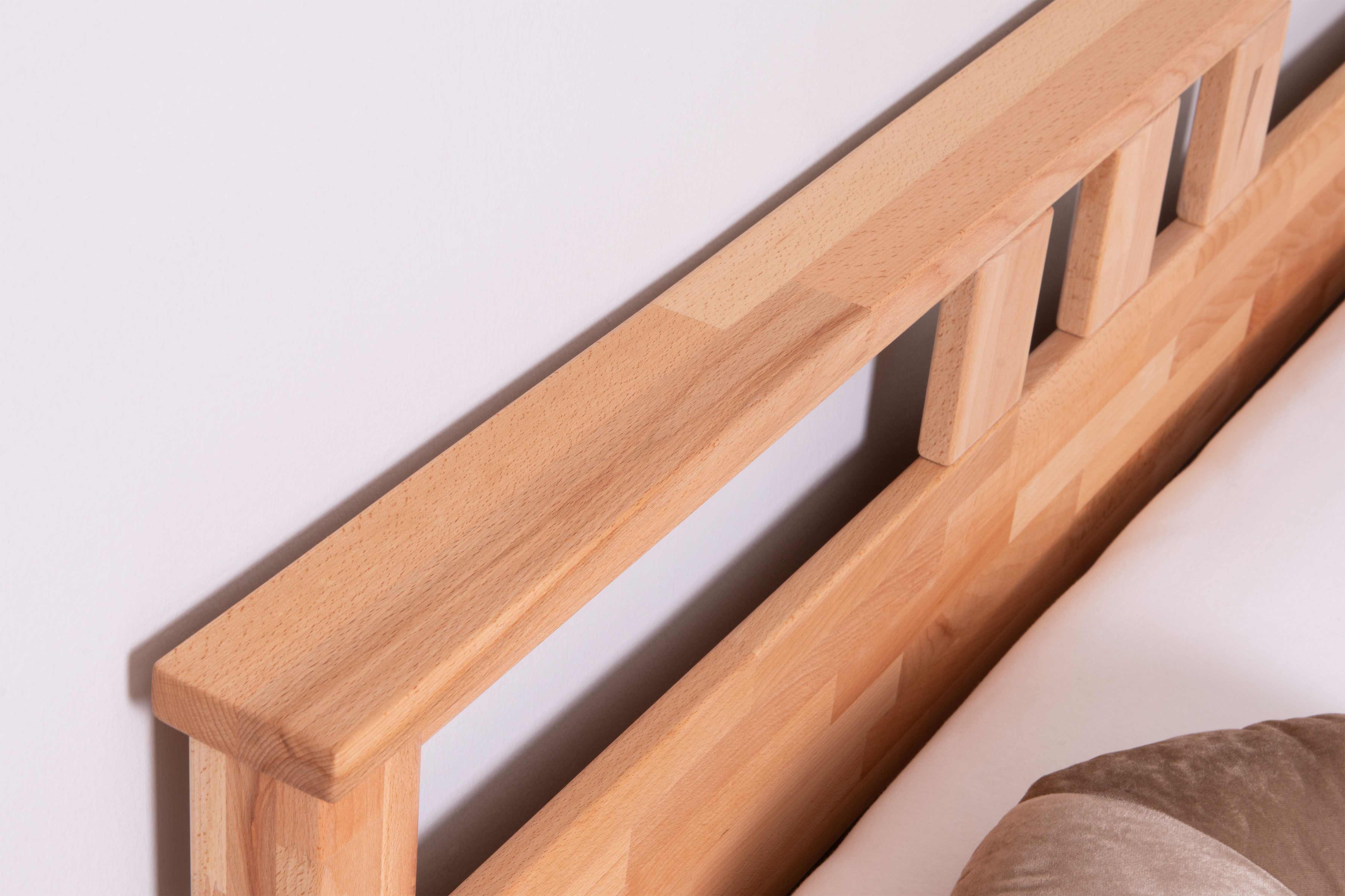Thumbnail - Ticaa Massivholzbett "Merci", Doppelbett, aus Buche Massivholz, inkl. Rollrost