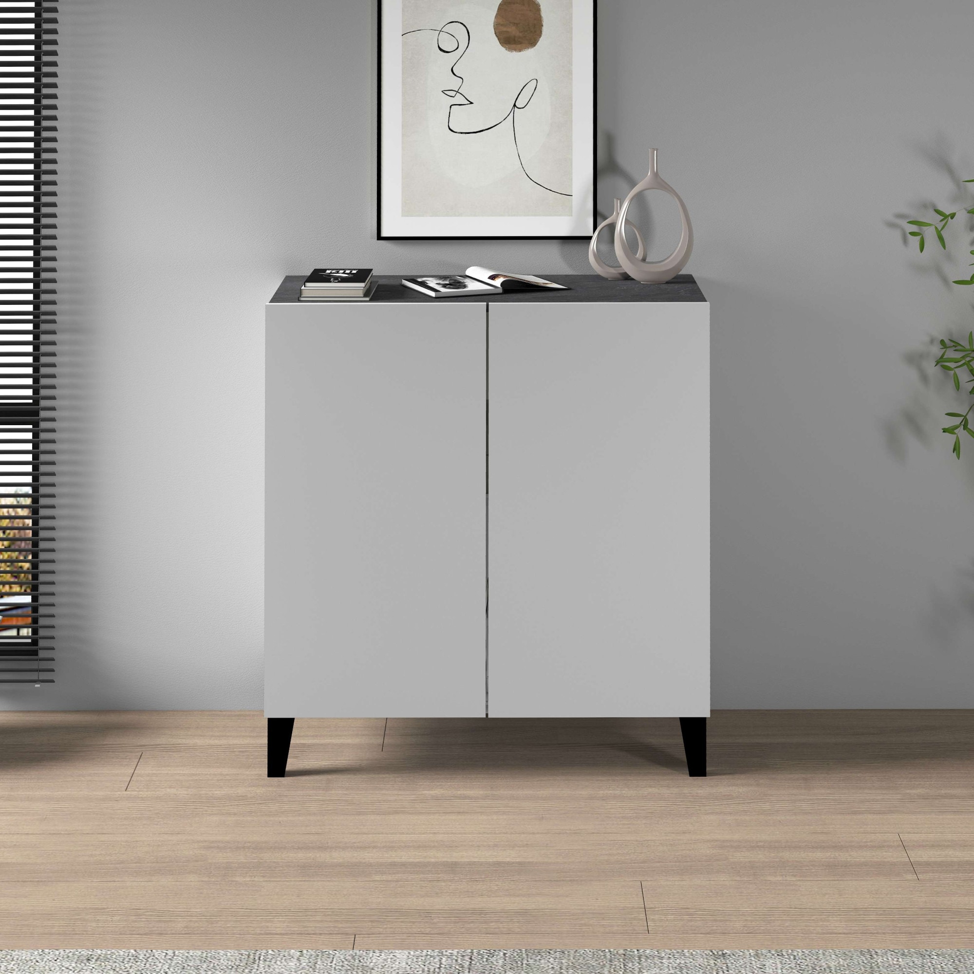 INOSIGN Aktenschrank »Sunrise Aktenschrank, Mehrzweckschrank, Büroschrank«, mit 2 Türen & 2 Fӓchern, Breite 79,2 cm, Made in Italy