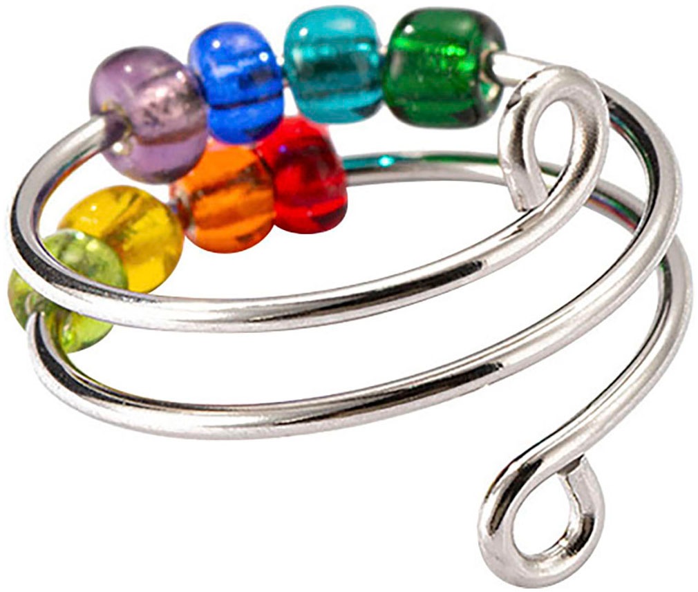 FIRETTI Chakra Multicolor Stainless Steel Women's Ring 2
