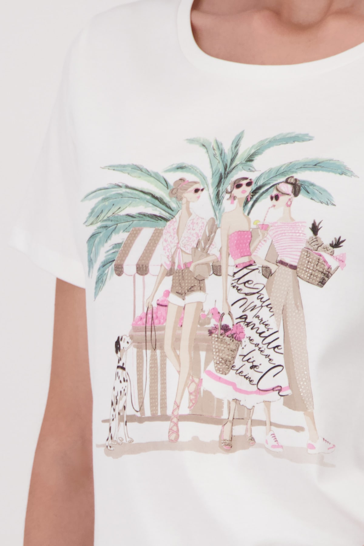 Monari T-Shirt »Shirt Frauen gezeichnet« Regular fit mit Frauenprint