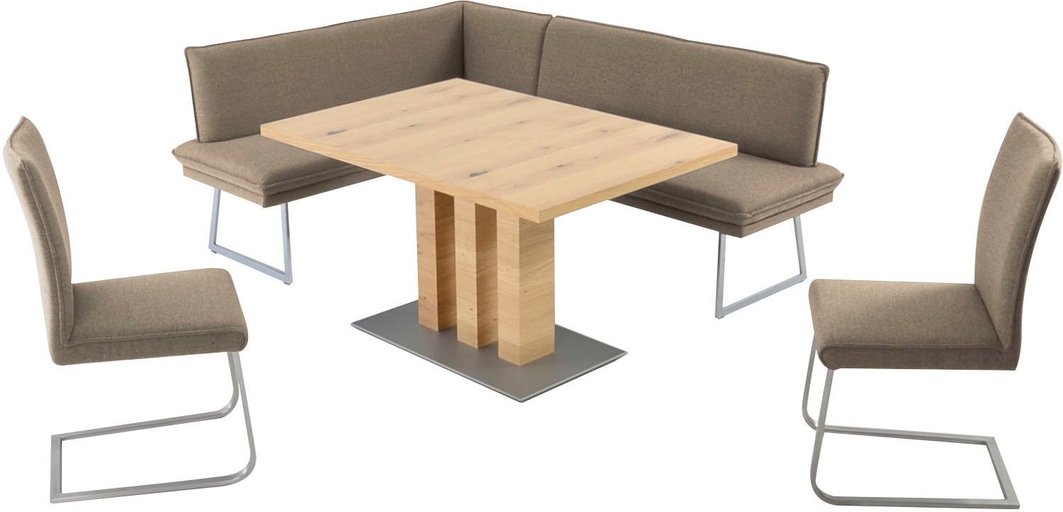 K+W Komfort & Wohnen Essgruppe "Santos III" 4 Stk. tlg. gepolsterte Eckbank günstig online kaufen