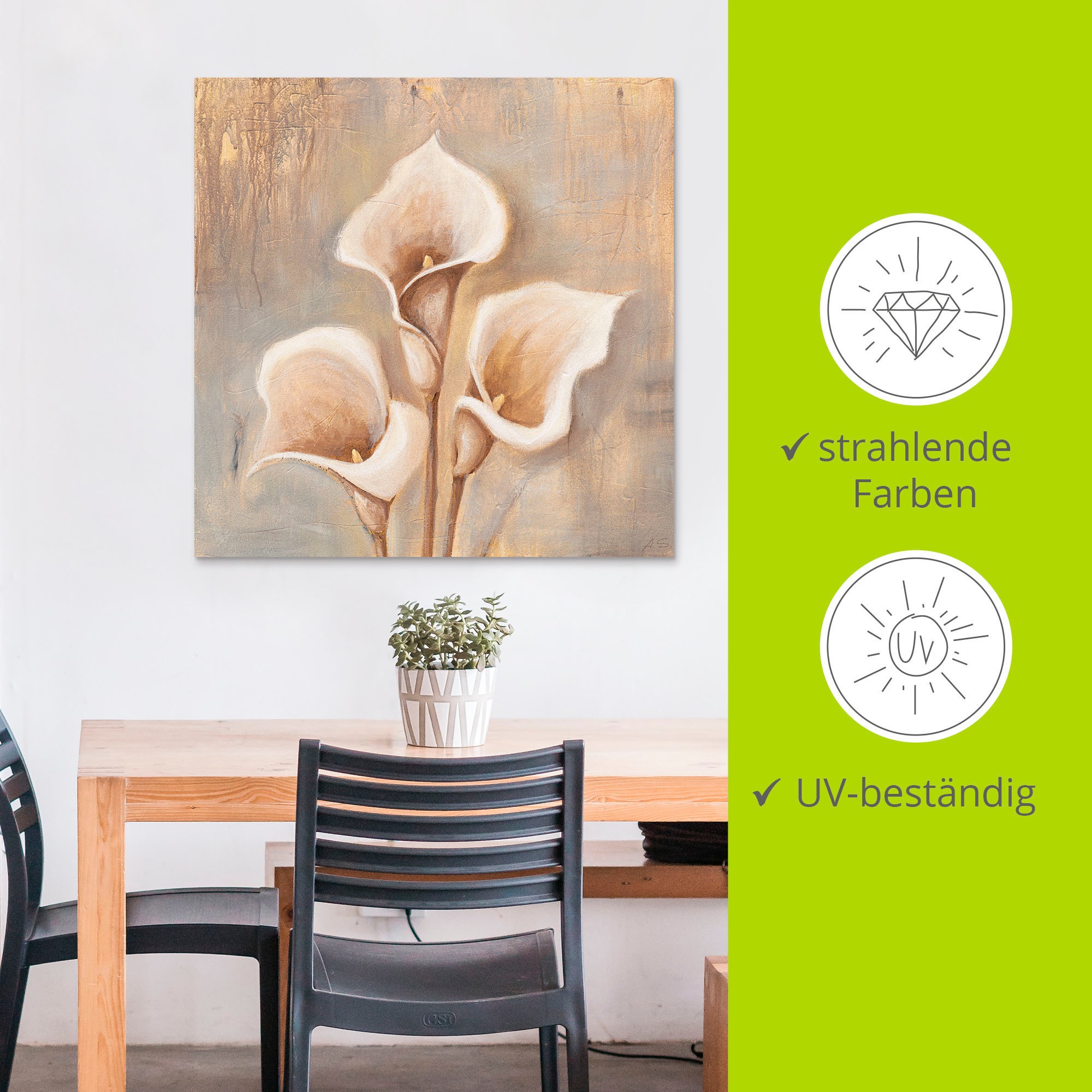 Artland Wandbild »Antike Blüten«, Blumen, (1 St.), als Alubild, Outdoorbild, Leinwandbild, Poster, Wandaufkleber