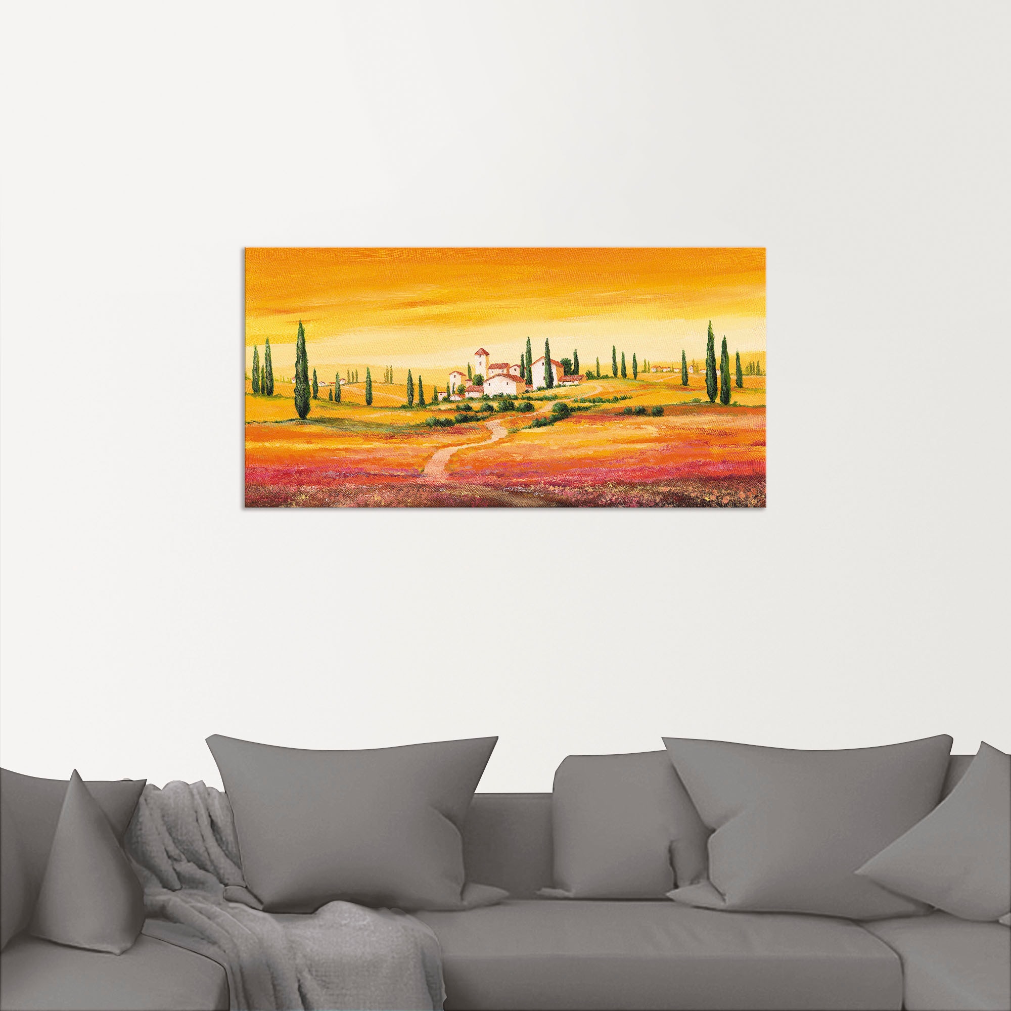 Artland Wandbild »Traumhafte toskanische Landschaft«, Europa, (1 St.), als Alubild, Outdoorbild, Leinwandbild, Poster, Wandaufkleber