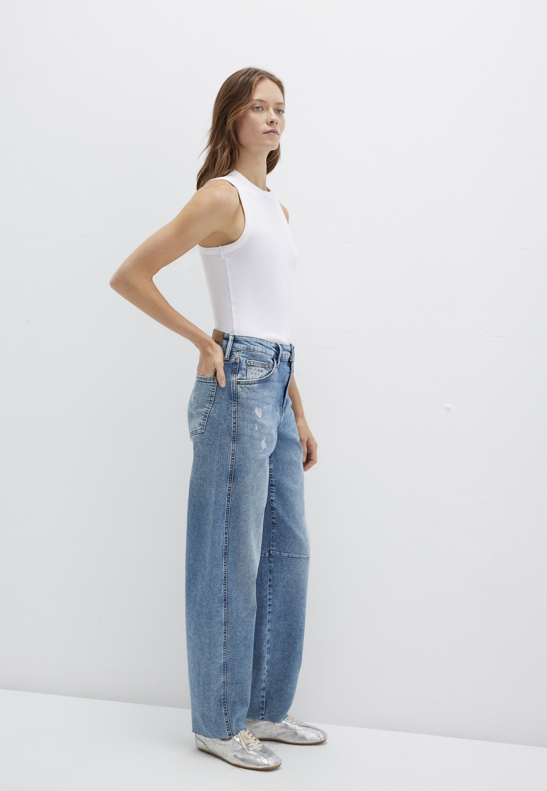 Mavi Weite Jeans "LEILA W/Cut" Baggy Jeans günstig online kaufen