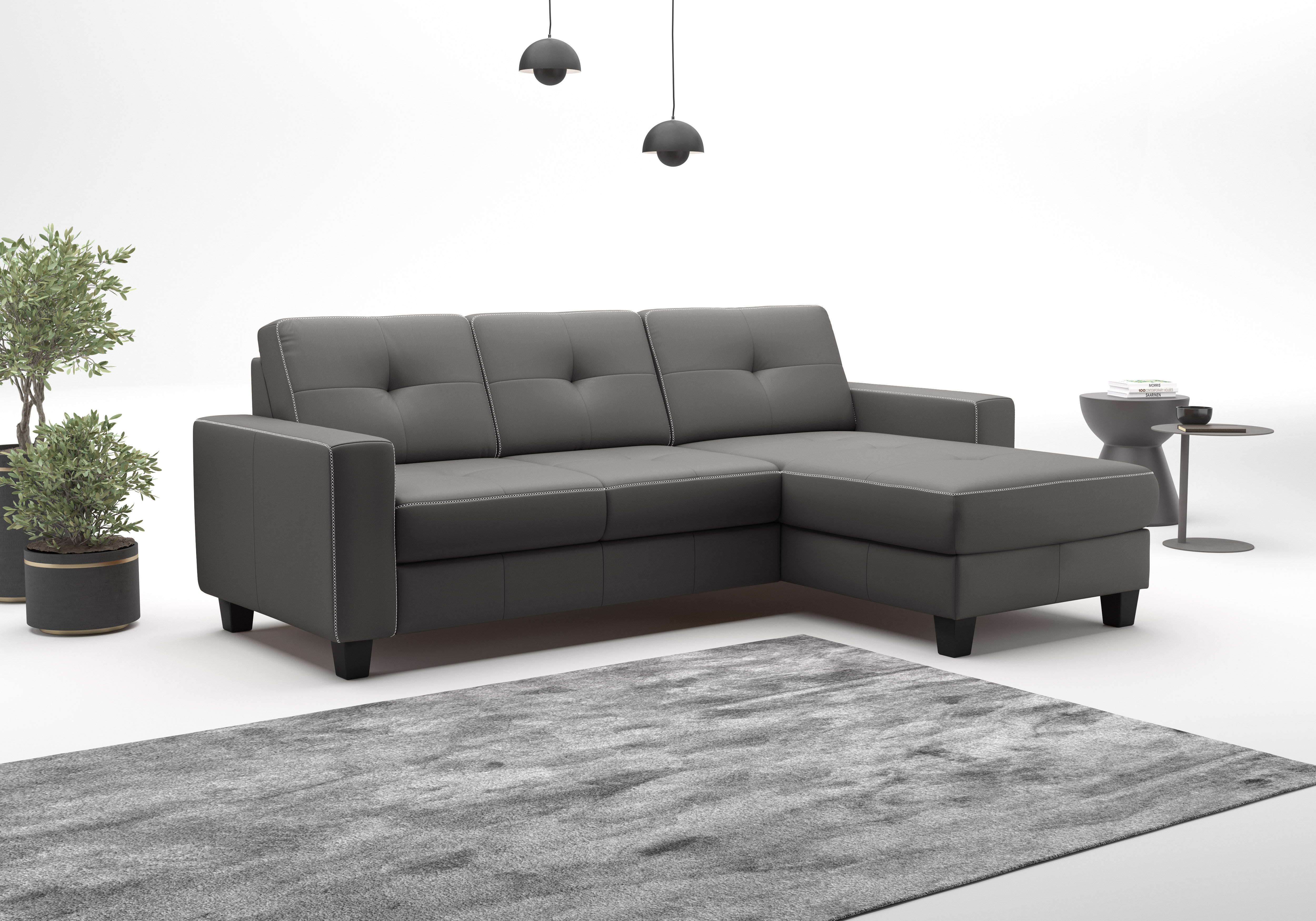 OTTO home Ecksofa "Varese" wahlweise mit Schlaffunktion und Bettkasten