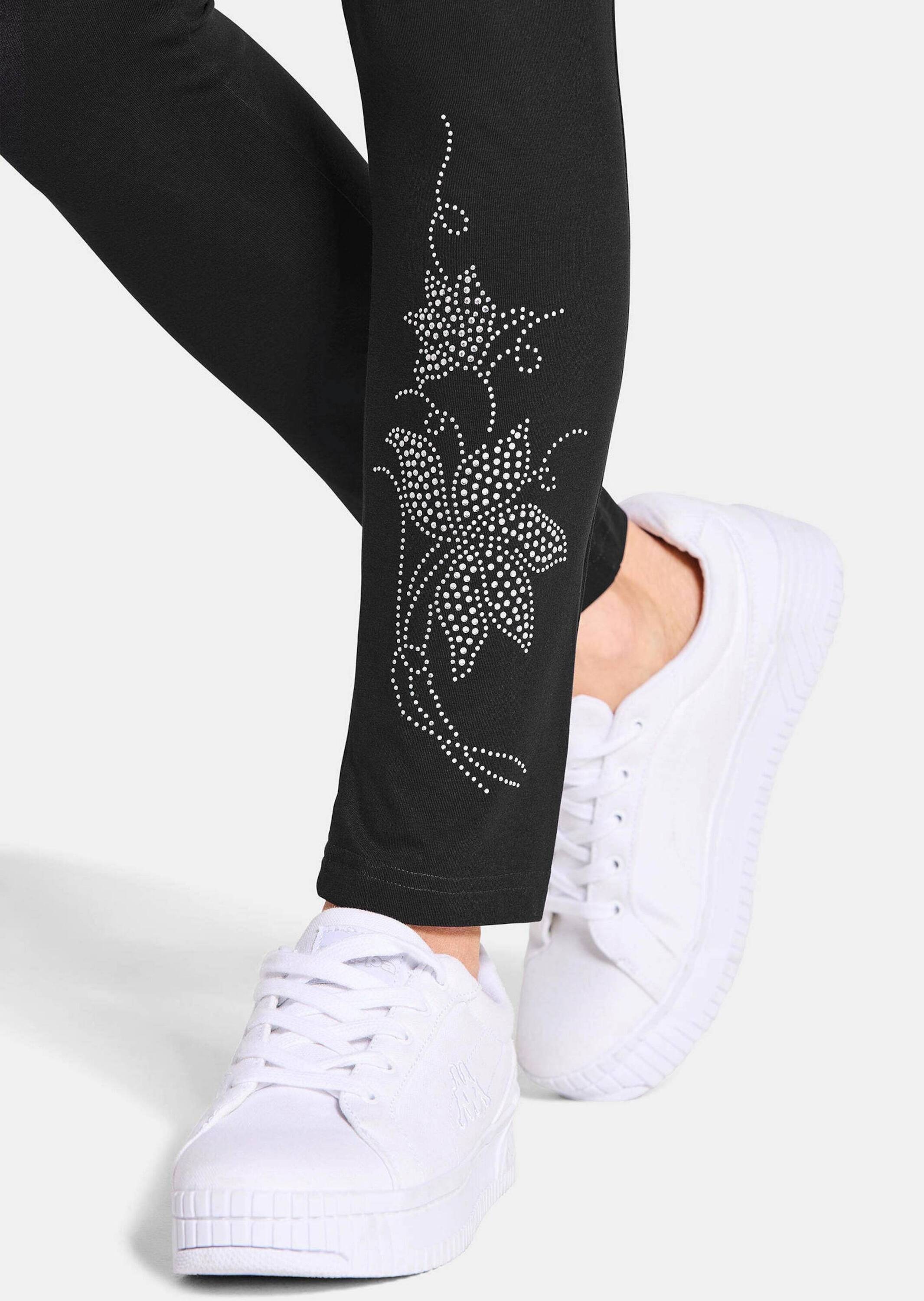 2-in-1-Hose GOLDNER "Bequeme Baumwoll-Leggings, 2-Stück", Damen, Gr. 52, N-Gr, schwarz, Obermaterial: 95% Baumwolle CO. 5% Elasthan EL., Hosen 3