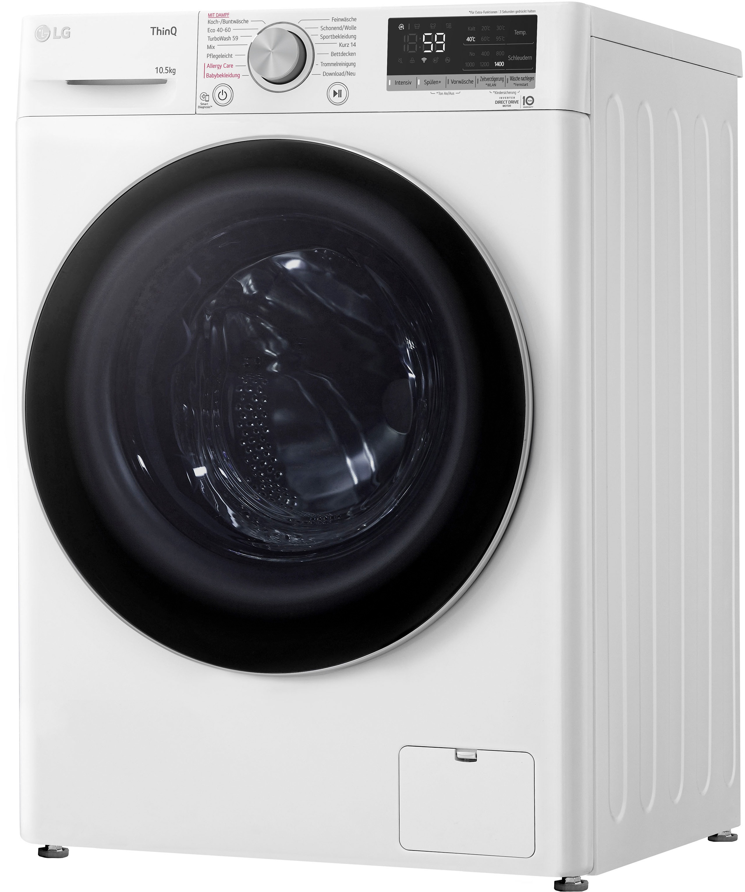 10,5 | Rechnung F4WV70X1, kg, Waschmaschine auf 1400 U/min »F4WV70X1«, LG BAUR