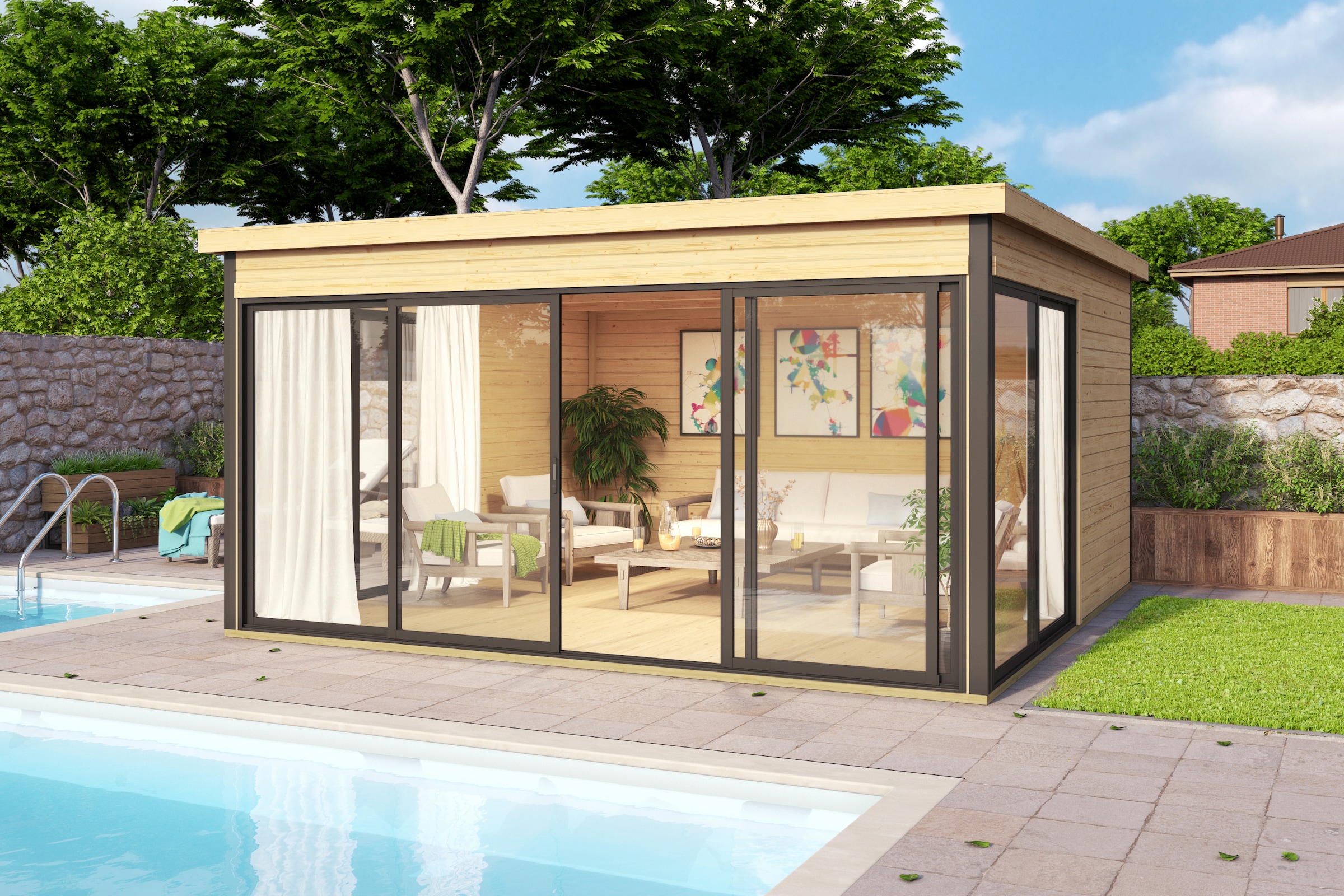 LASITA MAJA Gartenhaus "DOMEO 5" 44 mm Wandstärke