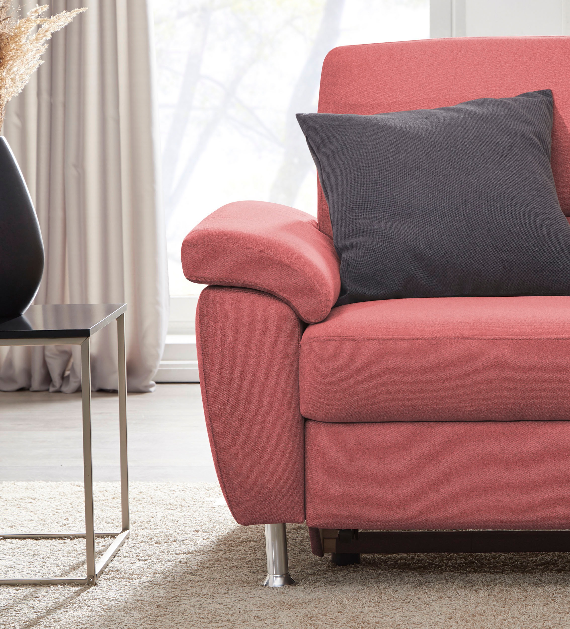 CALIZZA INTERIORS Ecksofa »Onyx L-Form«, Recamiere links oder rechts, wahlweise mit Bettfunktion, Breite 270 cm