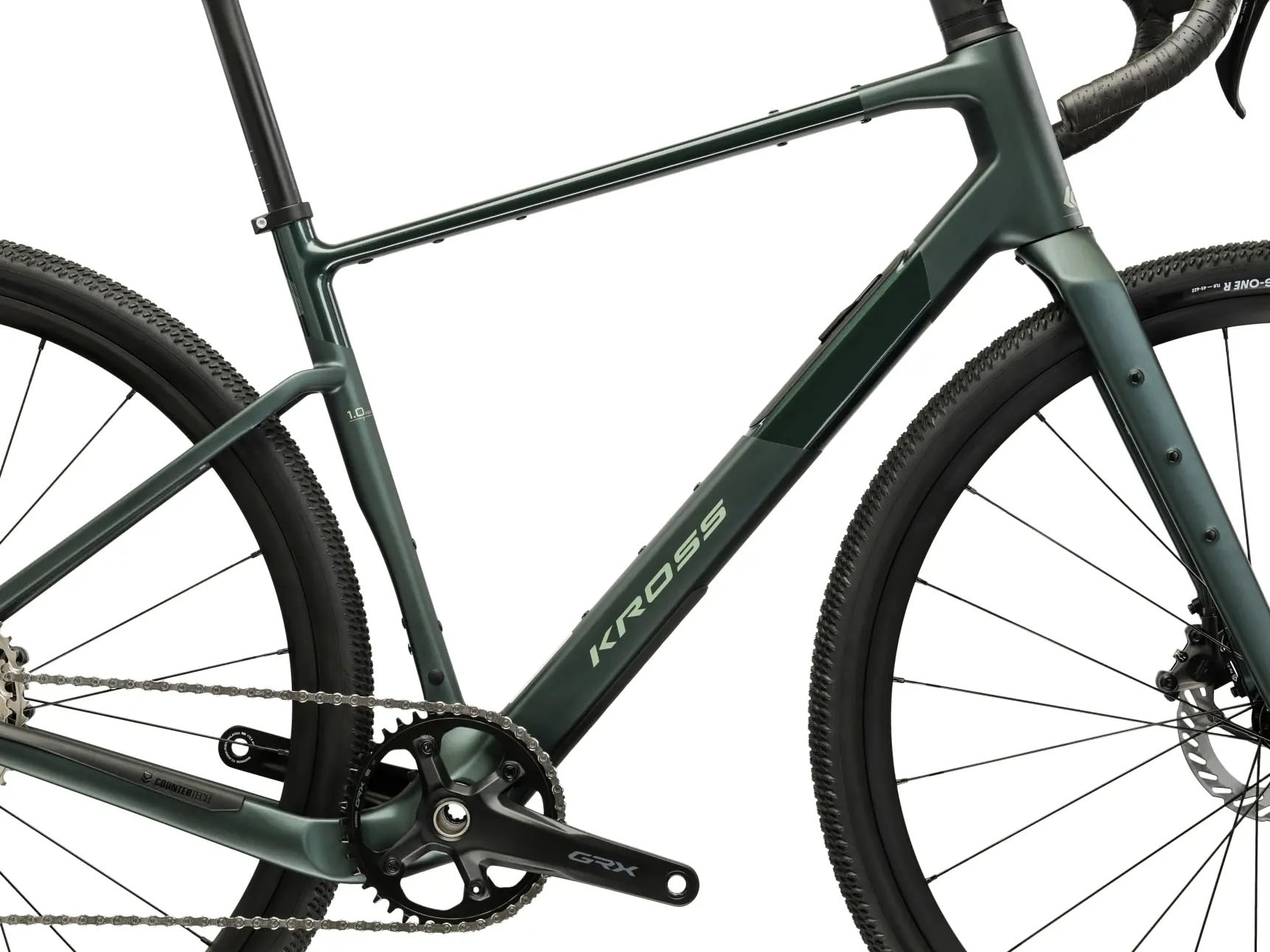 Kross Gravelbike »KROSS Gravelbike Carbon Esker ADV 1.0 28" grün 12 Gänge 2026« 12 Gang Shimano GRX RX822 Schaltwerk Kettenschaltung Rahmen aus Carbon