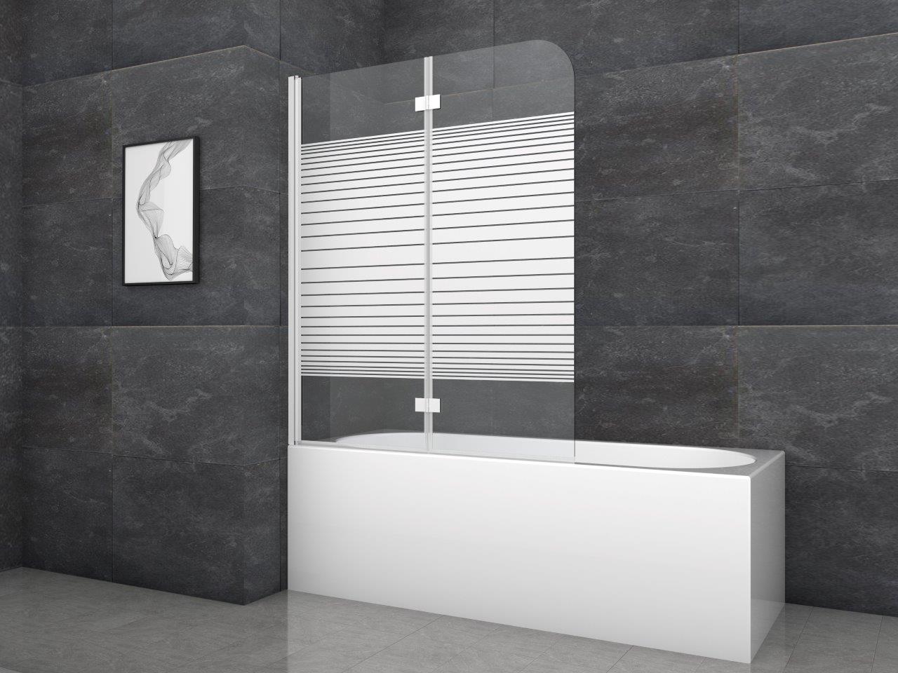 Marwell Badewannenfaltwand "Pulse 1" mit Aluminiumprofil