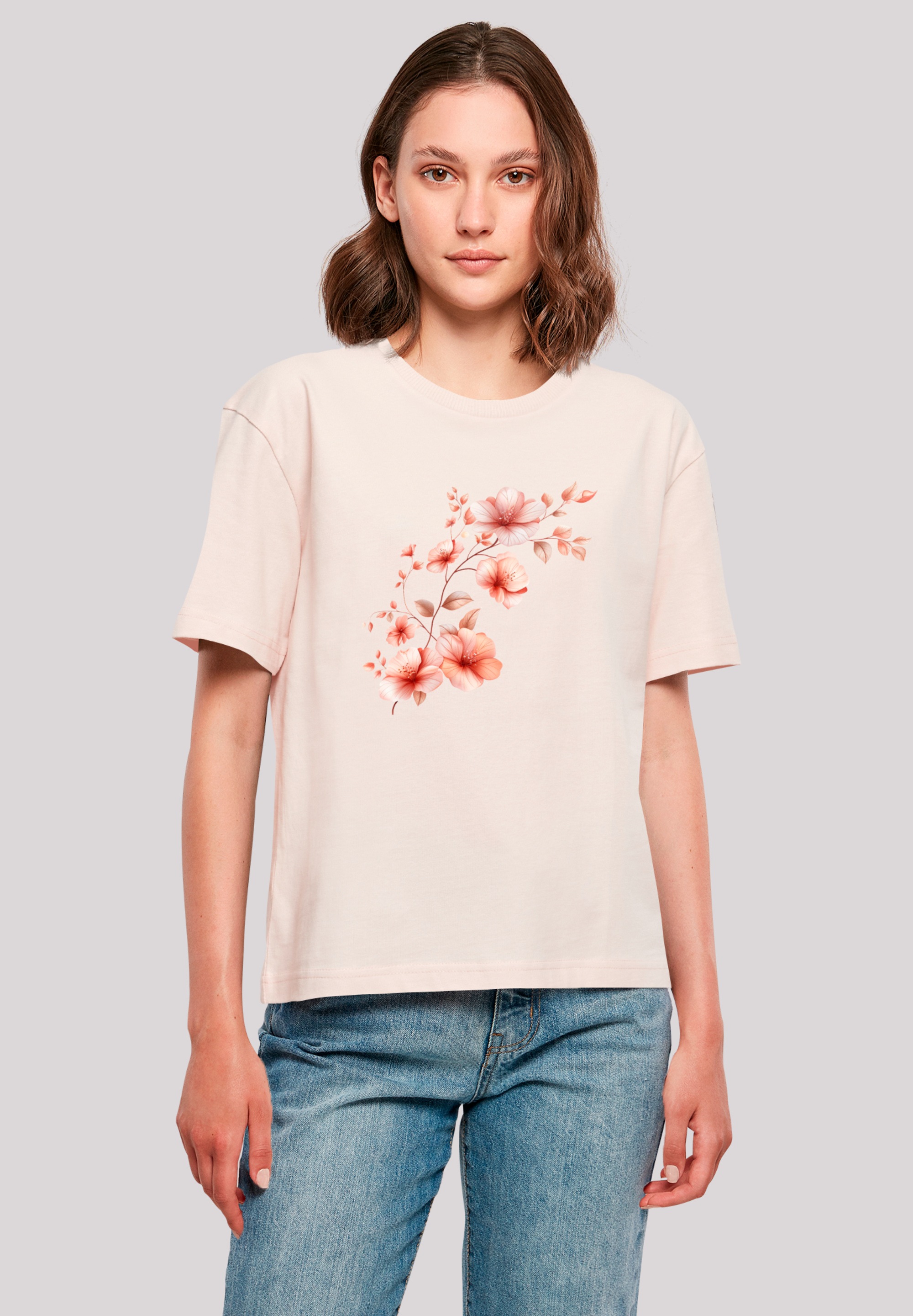 F4NT4STIC Marškinėliai »Rosa Blumenzweig 3D« Pre...