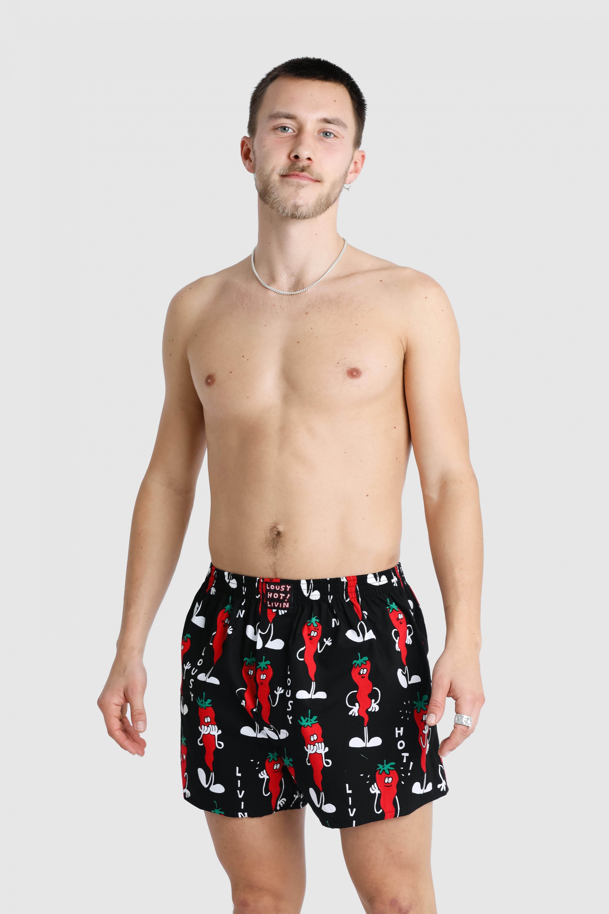 Lousy Livin Boxershorts »Pizza & Chilli«, mit buntem Allover-Print