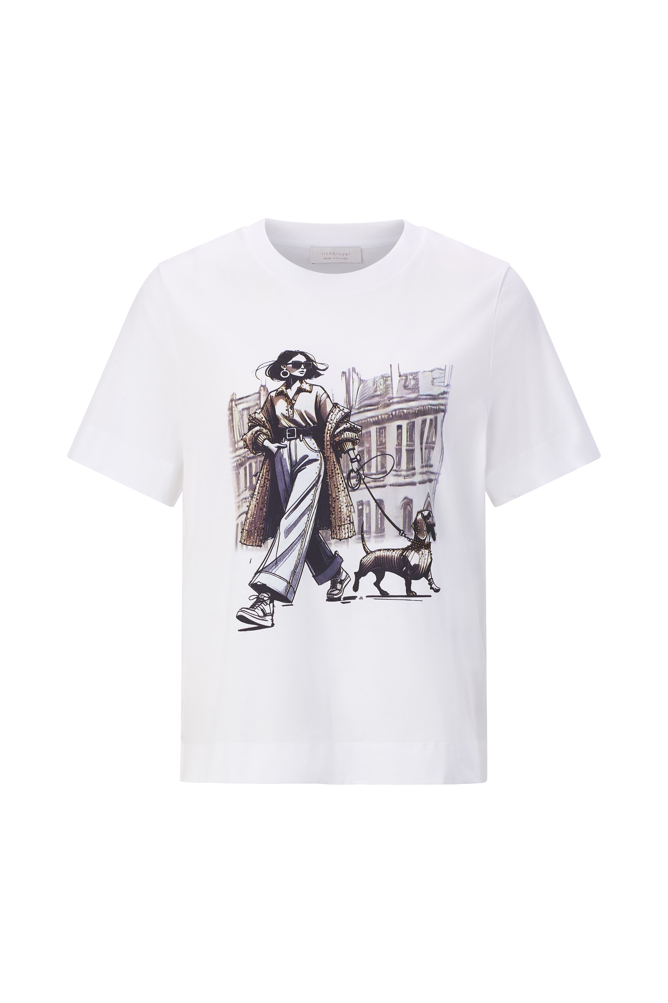 RICHROYAL T-Shirt "Woman and Dog" günstig online kaufen