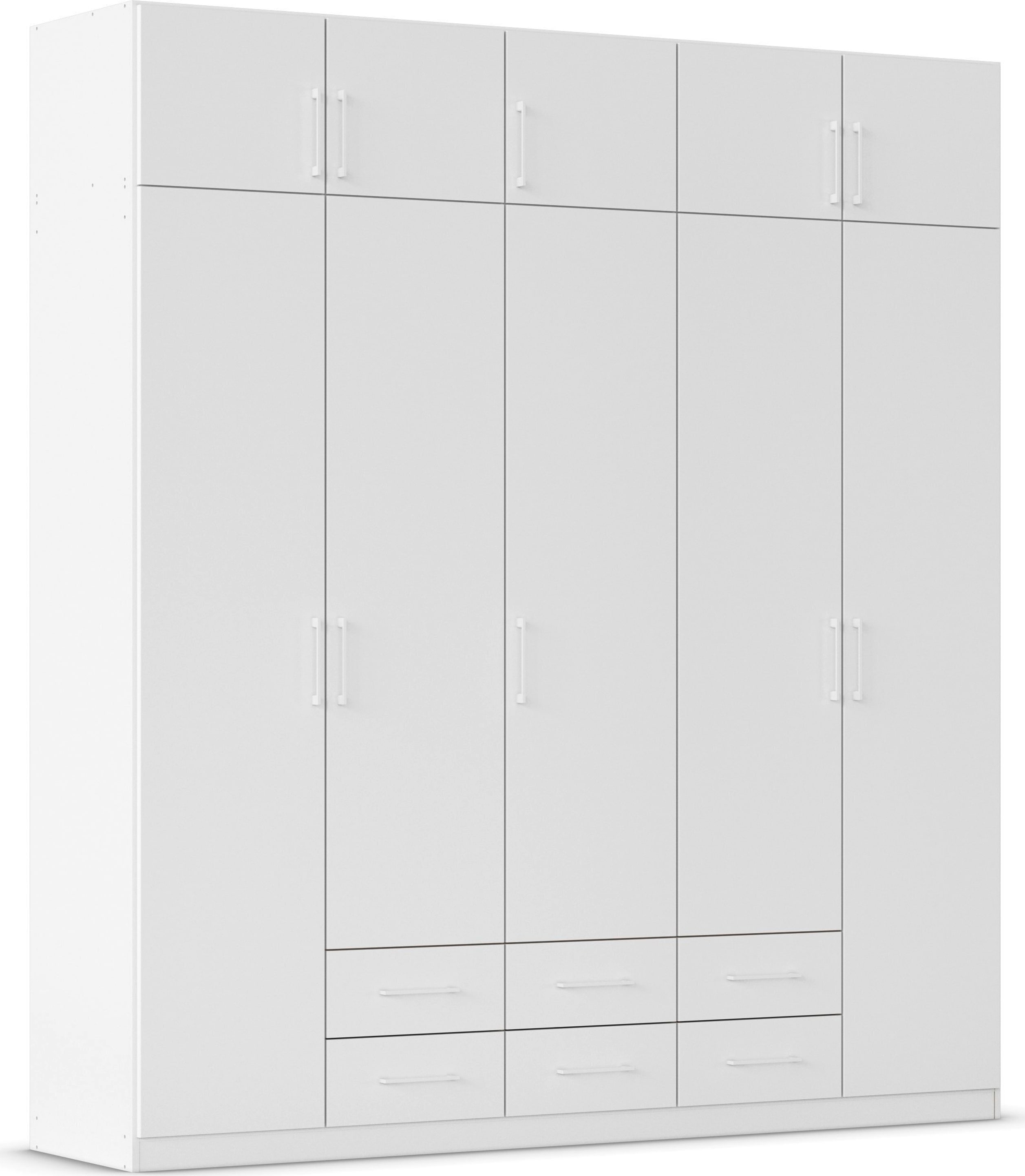 rauch "Schrank Garderobe Wäscheschrank GAMMA in 4 Breiten 91-226 cm" 3 verschiedene Ausstattungen BASIC/CLASSIC/PREMIUM (inkl. SOFT-CLOSE), mit Schubladen und Schrankaufsatz, schlichtes Design MADE IN GERMANY