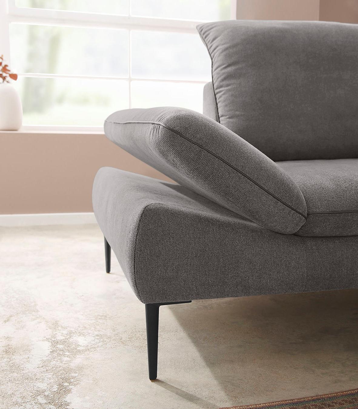 Thumbnail - W.SCHILLIG Ecksofa "enjoy&MORE, Designsofa, elegant und bequem, L-Form", Sitztiefenverstellung, Füße schwarz pulverbesch...