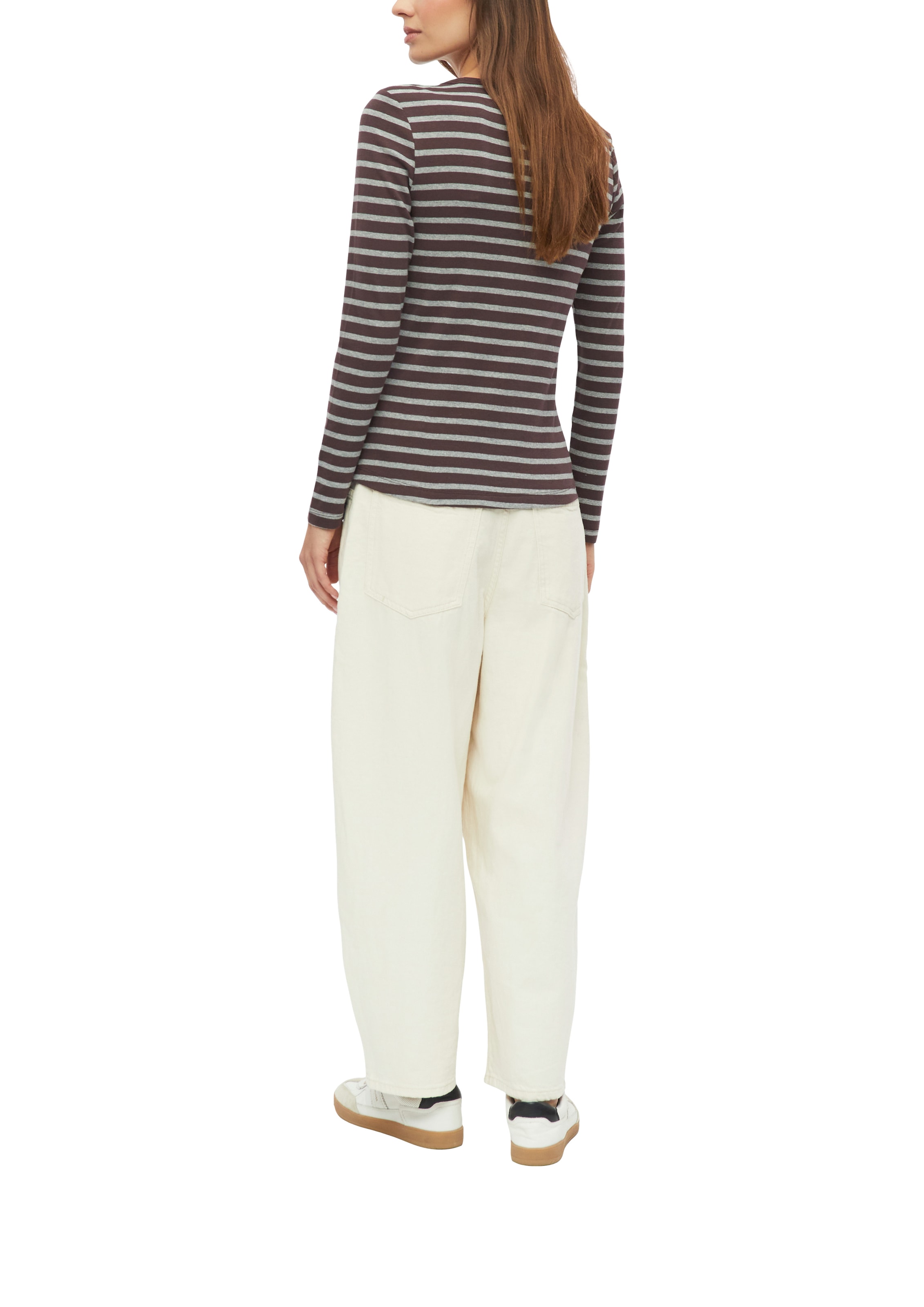 s.Oliver Langarmshirt im Streifen-Look / Rundhals