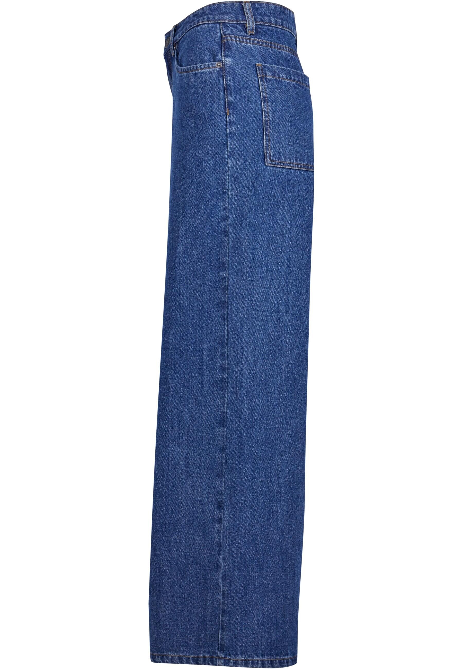 URBAN CLASSICS Bequeme Jeans »Urban Classics Damen Ladies Mid Waist Wide Denim«