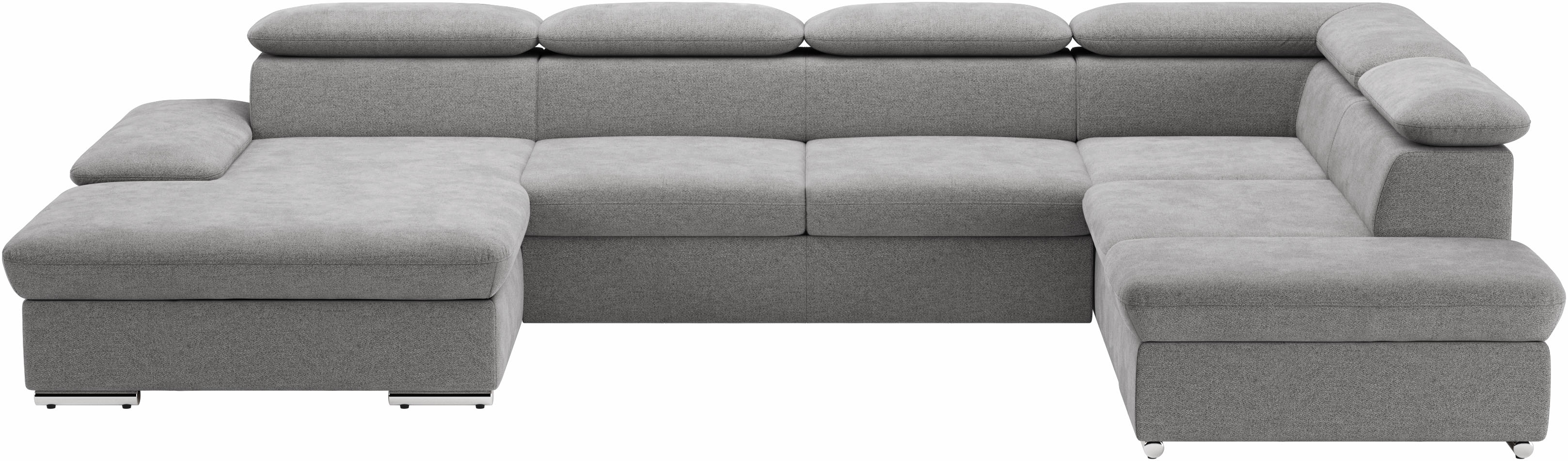 sit&more Wohnlandschaft "Valantine U-Form, B: 349 cm" mit Arm- & Kopfteilverstellung, optional mit Schlaffunktion