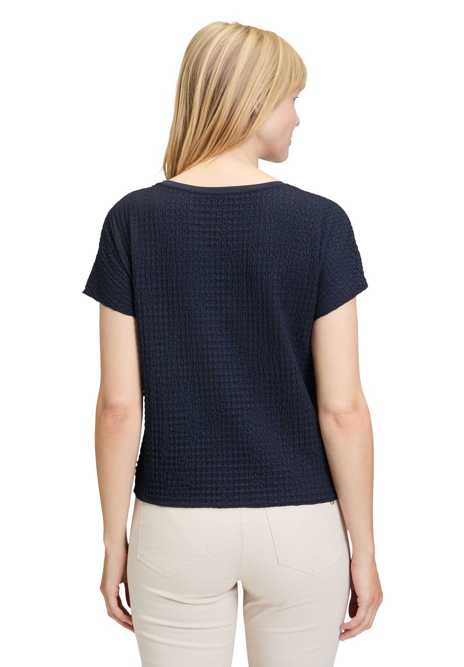 Betty Barclay Kurzarmshirt »Betty Barclay Damen Strukturshirt mit U-Boot-Ausschnitt«, (1 tlg.)