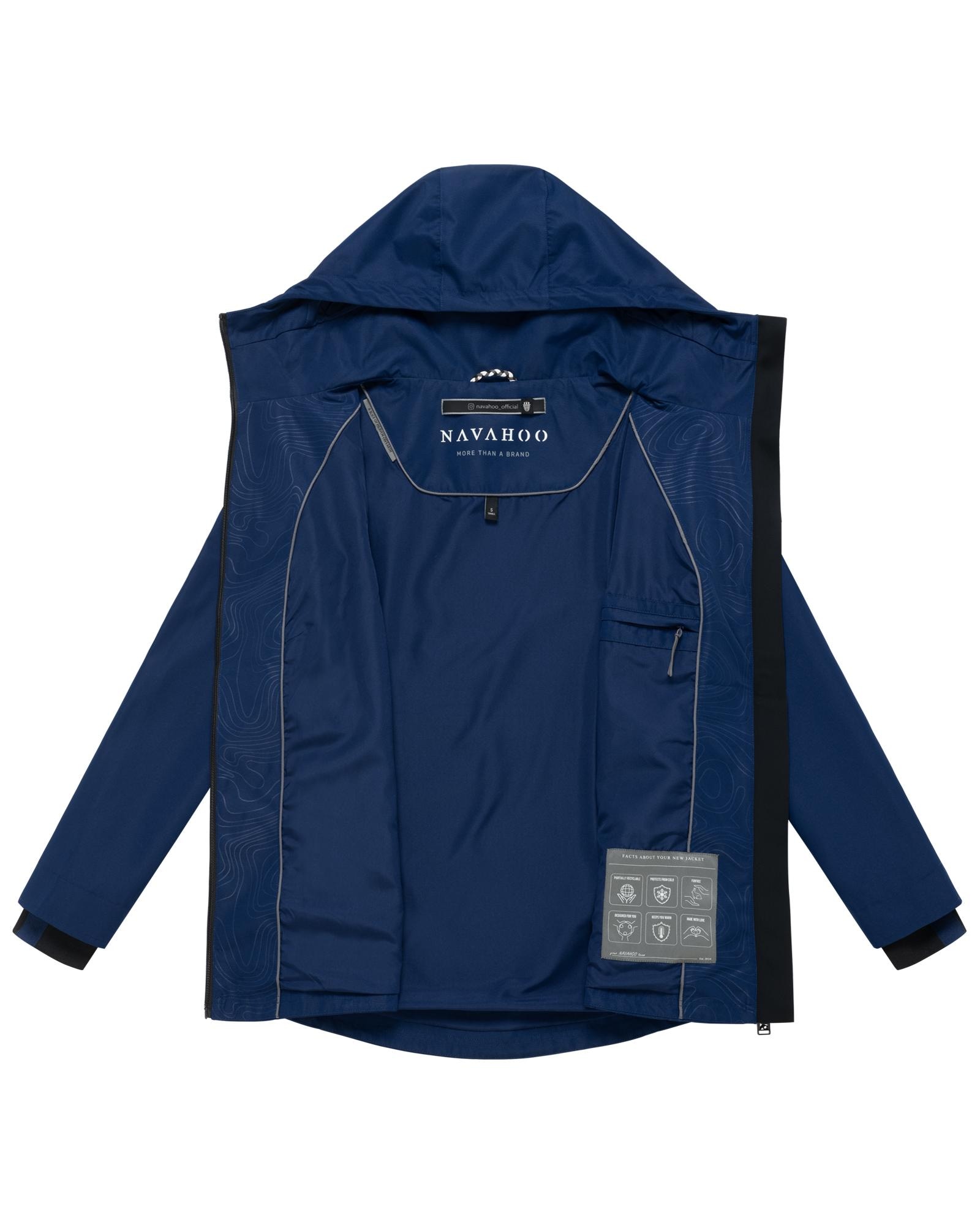 Navahoo Outdoorjacke »Blumentanz 14« mit Kapuze Übergangsjacke mit wasserdichtem Verschluss