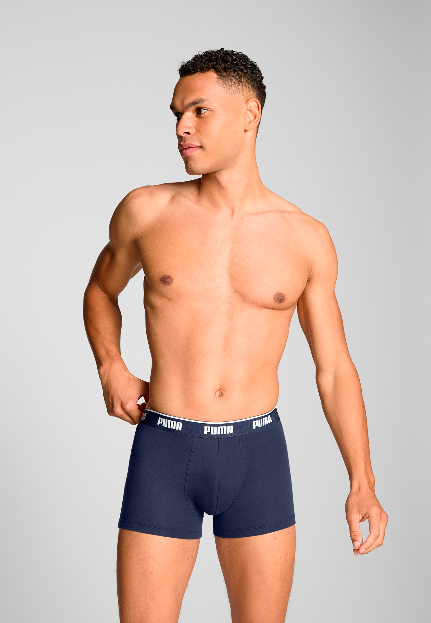 PUMA Boxershorts »PUMA MEN EVERYDAY BASIC BOXERS 3P«, (3er Pack), Komfortabler elastischer Logobund