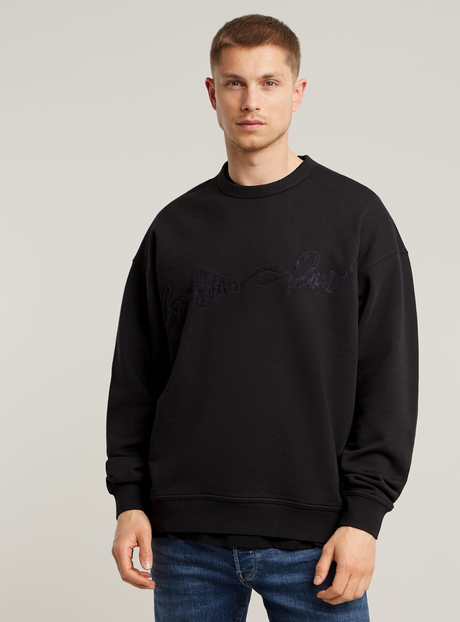 G-STAR Longpullover "Chenille G-Script Loose Sweatshirt" günstig online kaufen