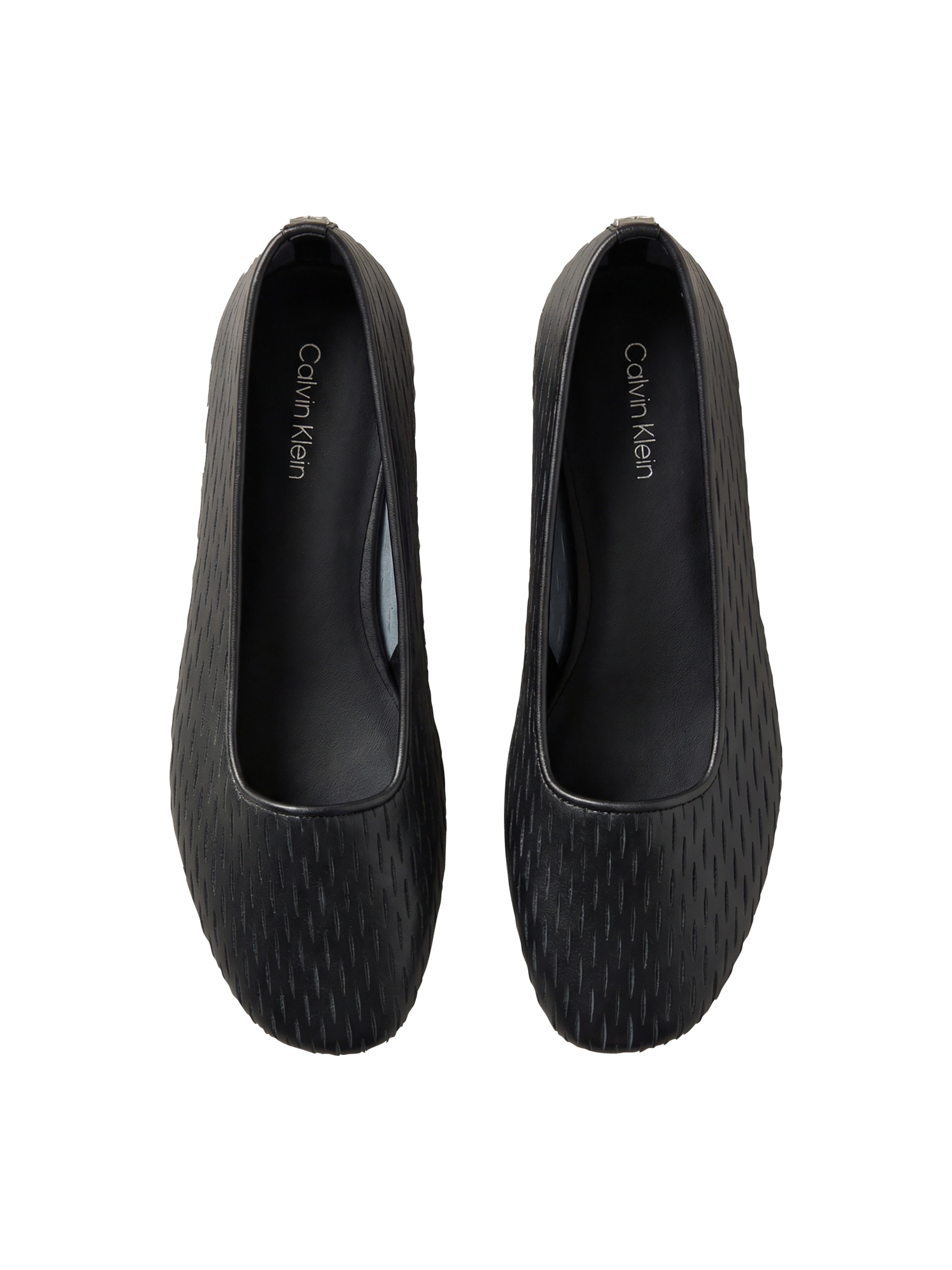 Calvin Klein Ballerina »OBLIQUE BALLERINA CUT LTH«  Schlupfschuh, Flats, Loafer mit Textur