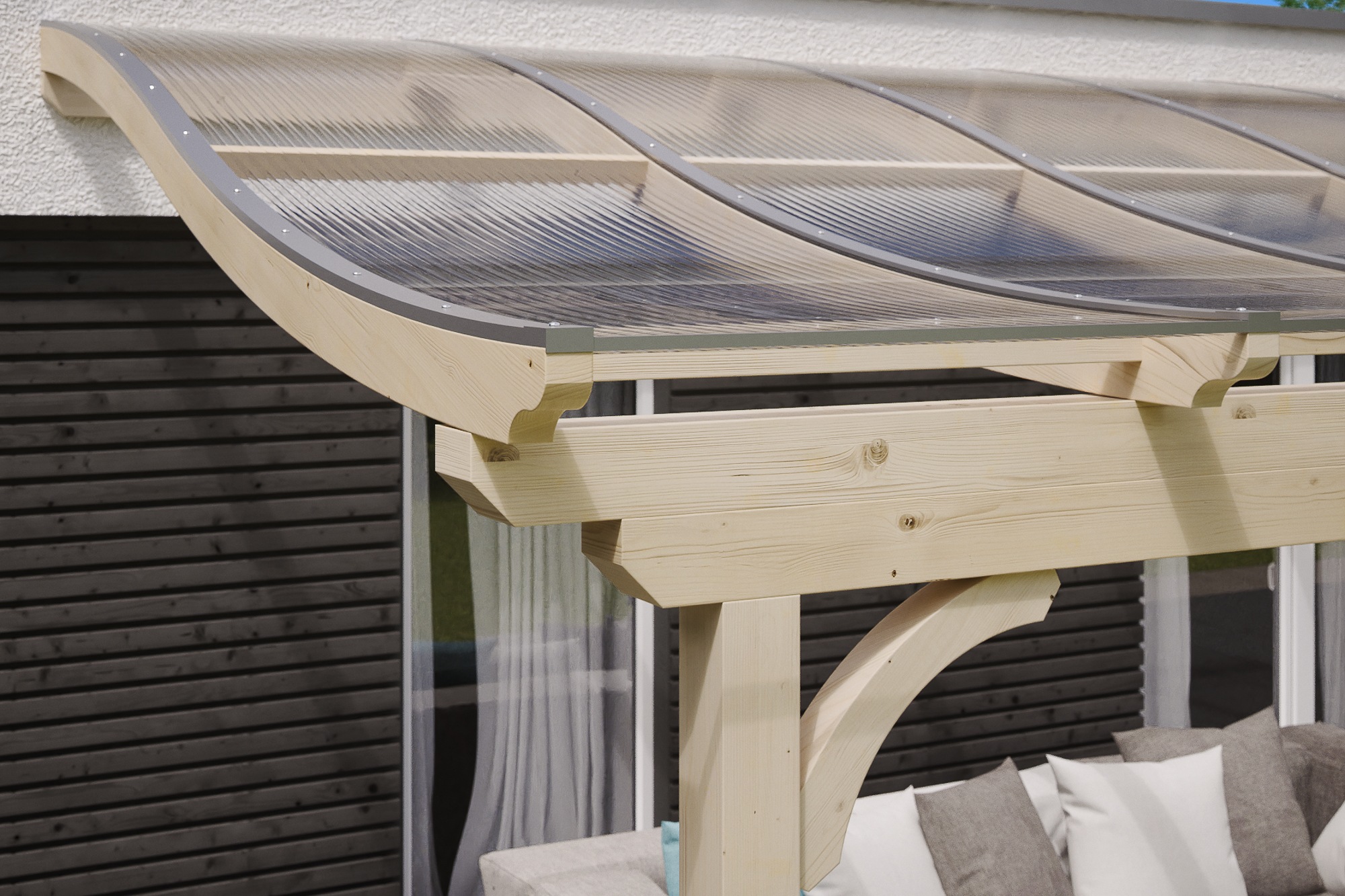 Skanholz Terrassendach »Verona«, Leimholz