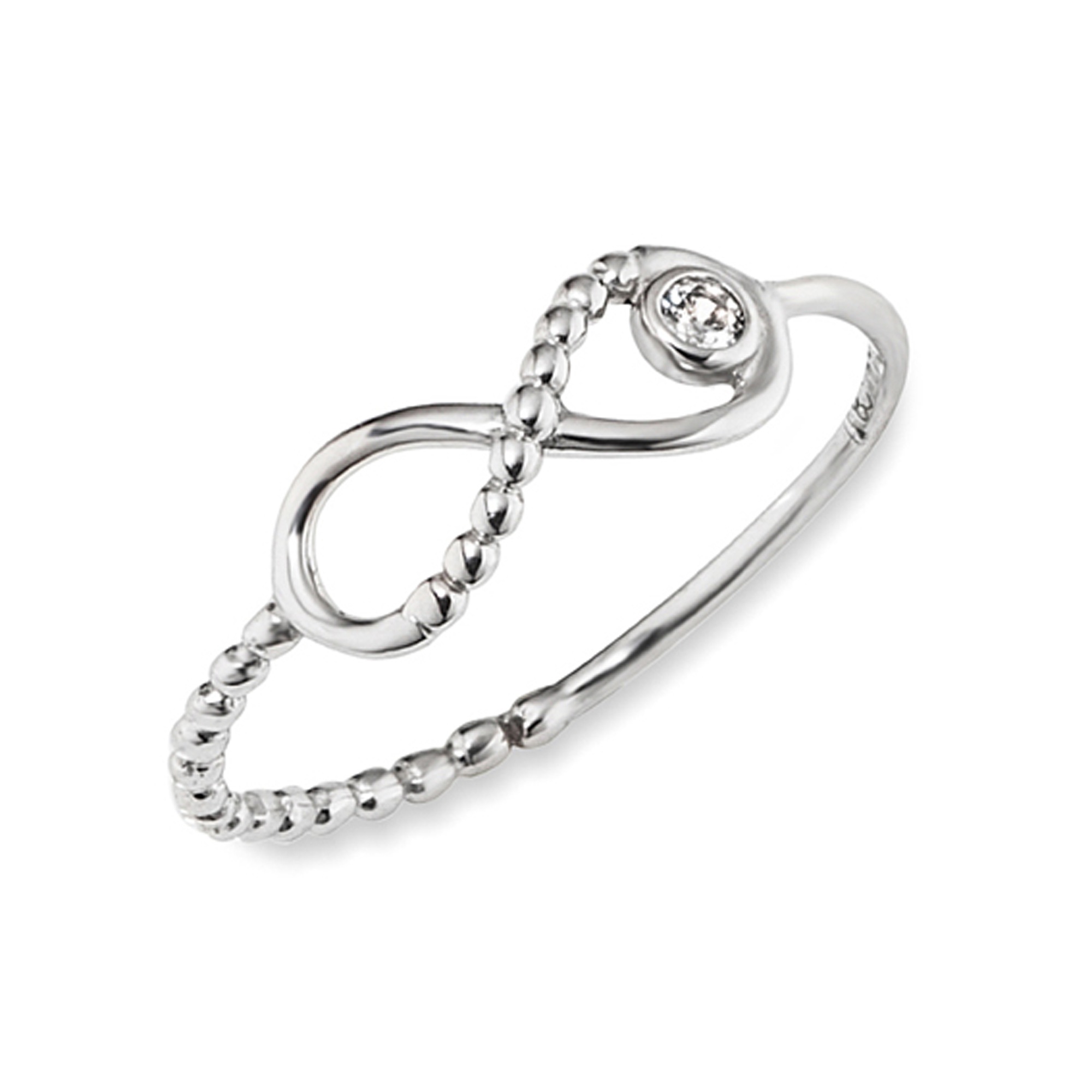 Fingerring »925/- Sterling Silber rhodiniert Zirkonia«