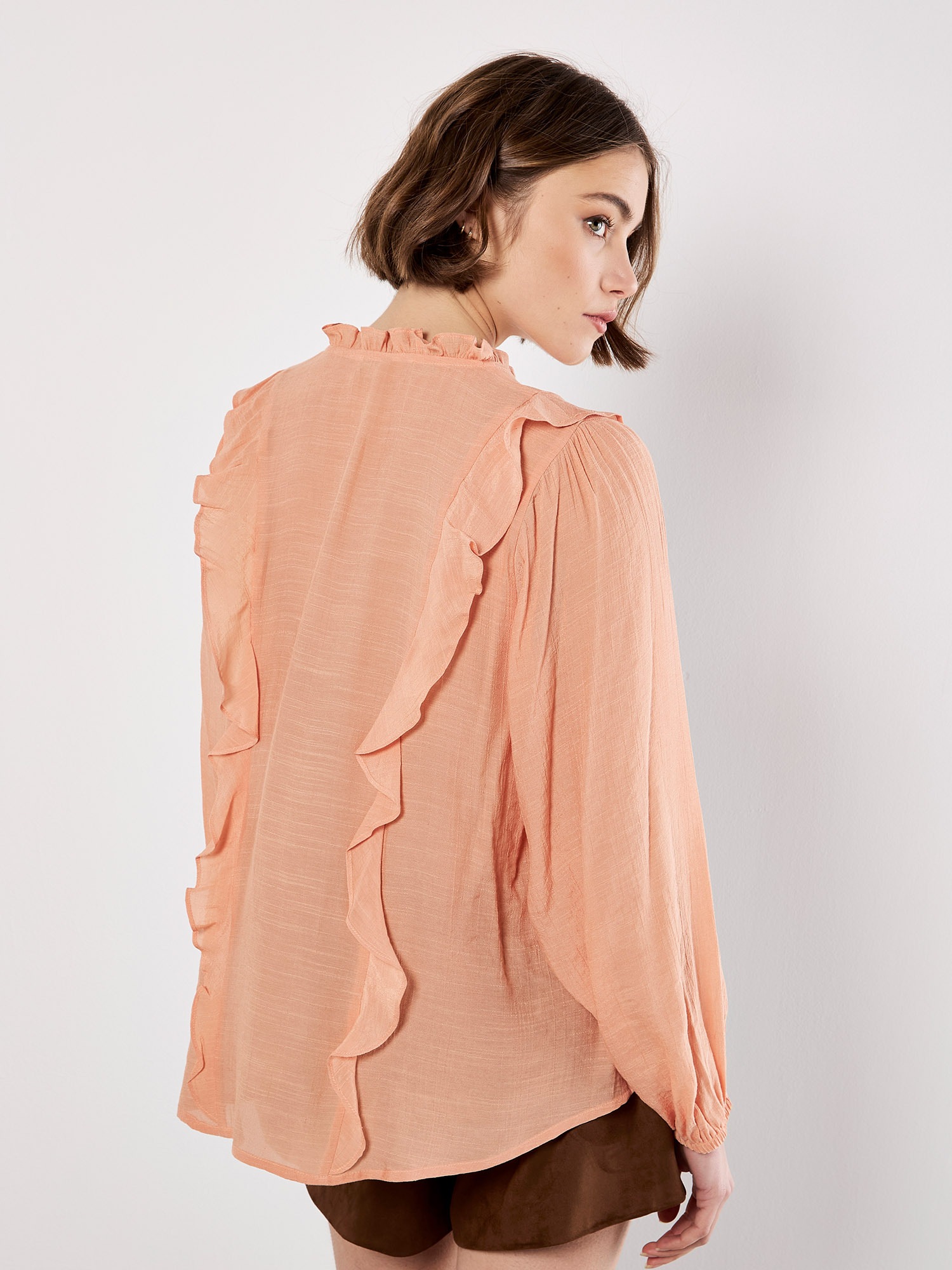 Apricot Klassische Bluse »Unibluse« mit Rüschen
