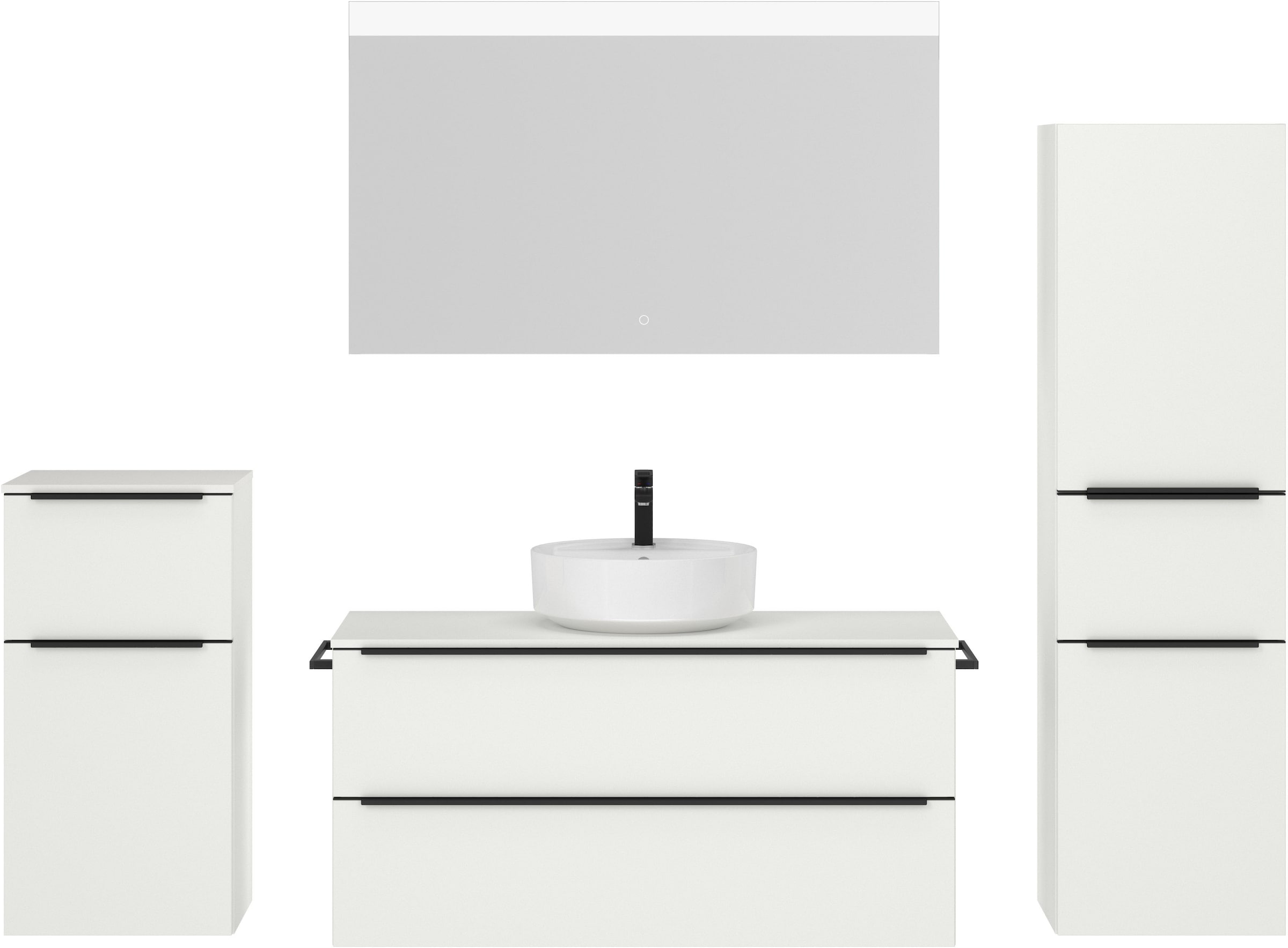 nobilia Badmöbel-Set "Alvene", (4 St., vormontiert, mit Soft-Close), inkl. günstig online kaufen