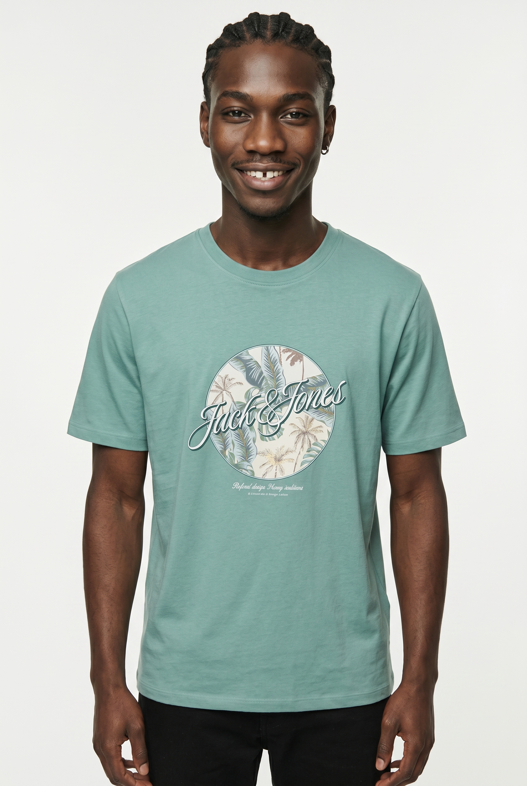 Jack & Jones Rundhalsshirt "JJHONOLULU SHAPE TEE SS CREW NECK" Baumwolle, regular fit