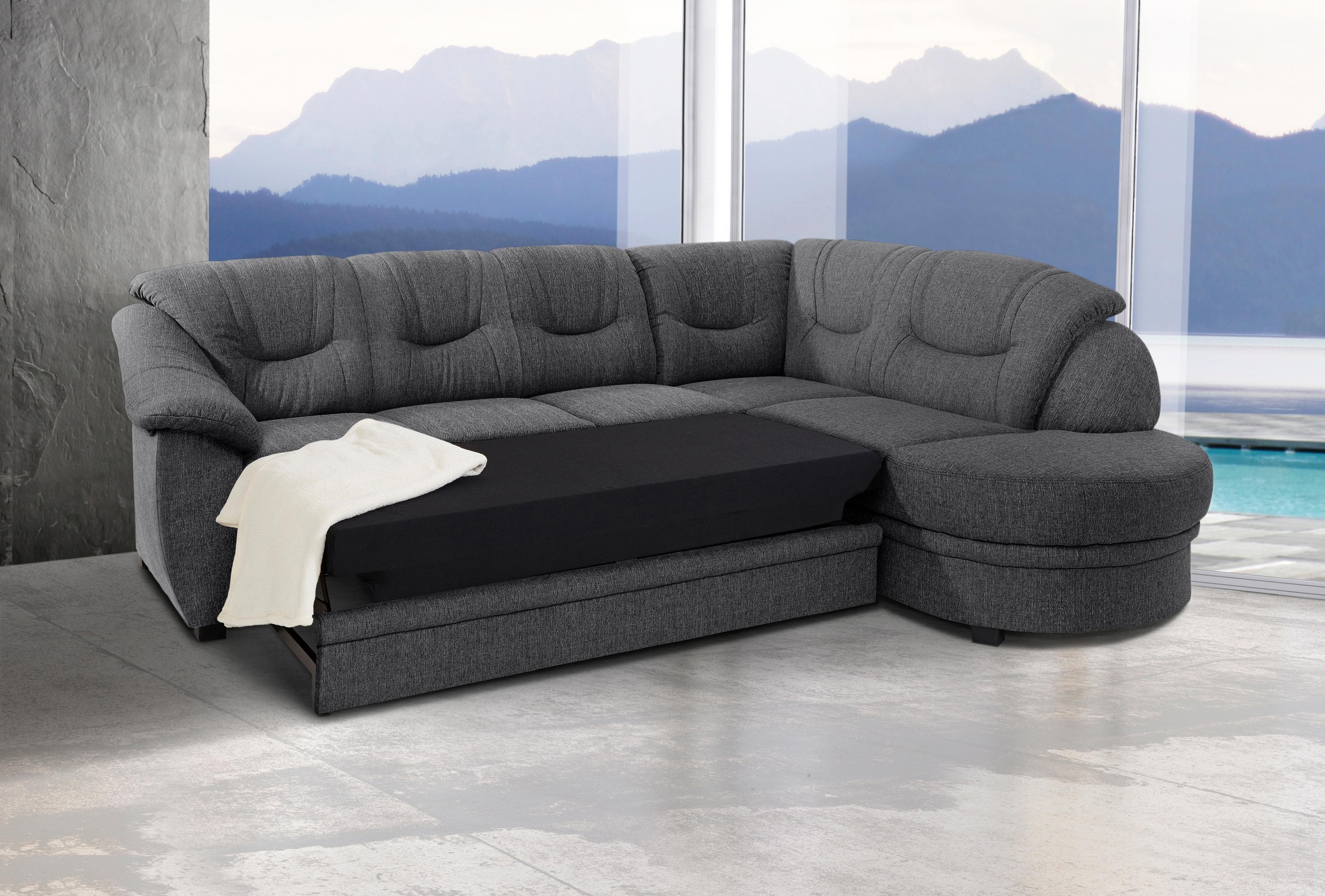 sit&more Ecksofa »Savoni L-Form«, wahlweise mit Bettfunktion