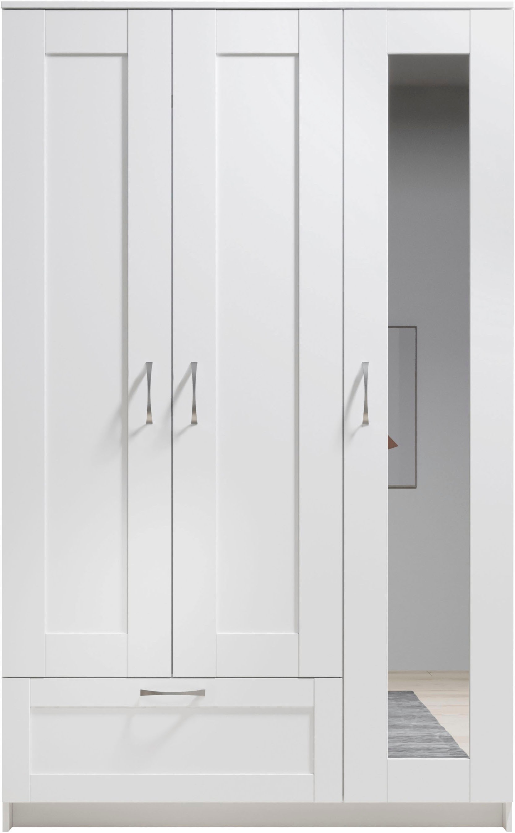 Schlafkontor Drehtürenschrank "Lepini, Kleiderschrank mit Spiegel und Schub günstig online kaufen