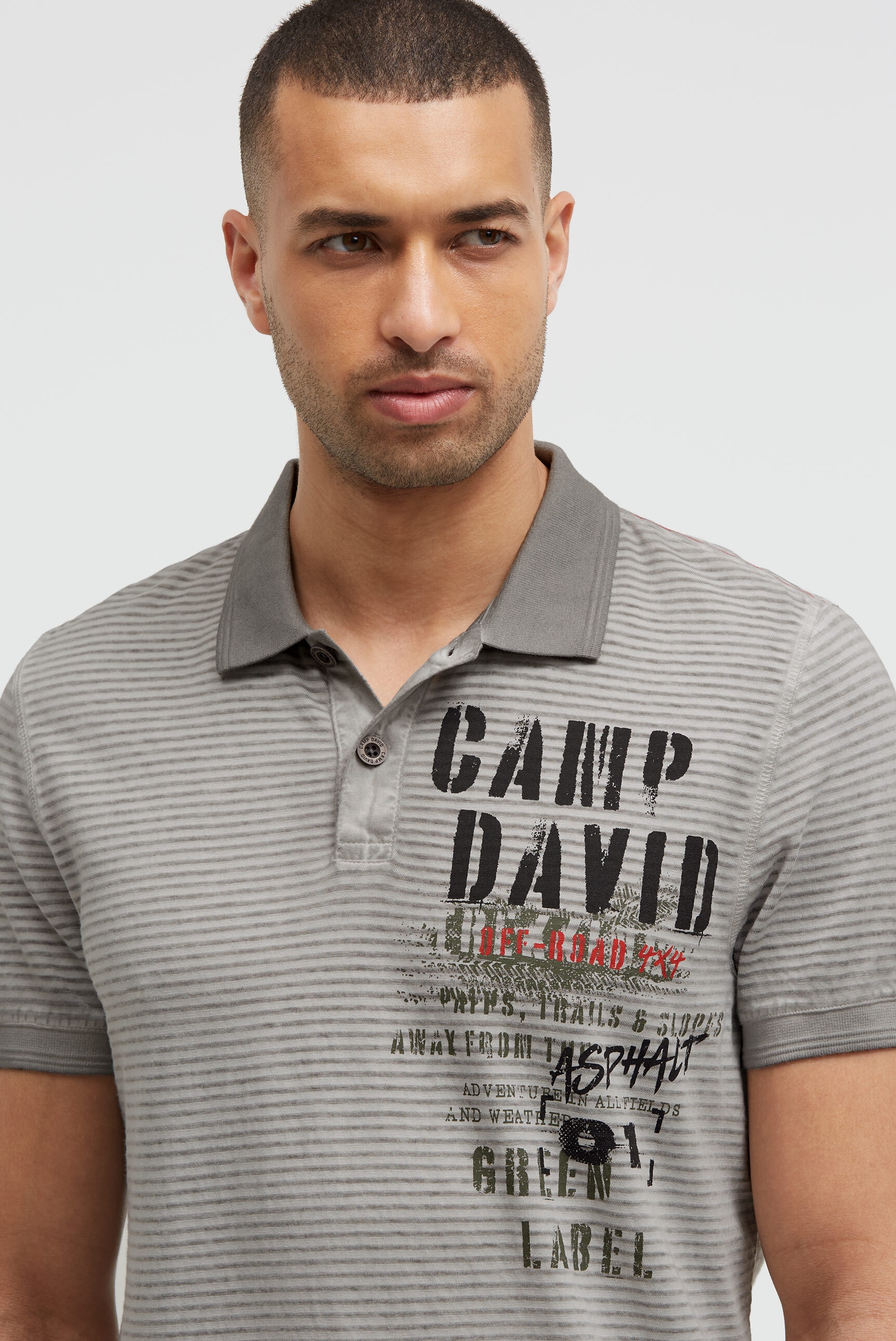 CAMP DAVID Poloshirt mit Seitenschlitze