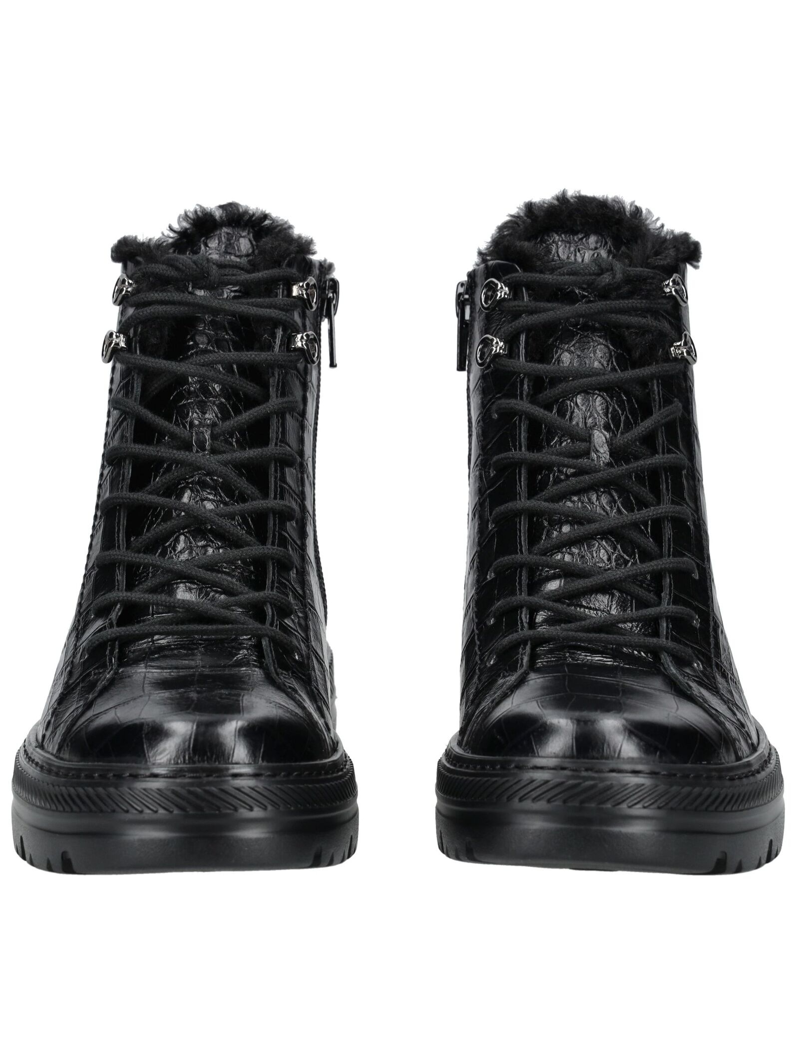 Paul Green Lace-up Boot Smooth Leather Black Size 38 2
