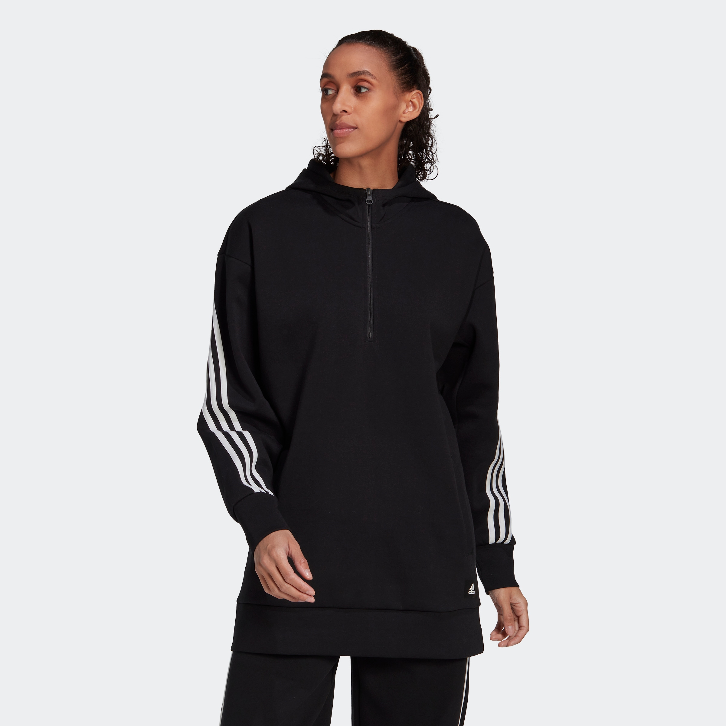 adidas Sportswear Kapuzensweatshirt "FUTURE ICONS 3-STREIFEN LONG HOODIE" günstig online kaufen