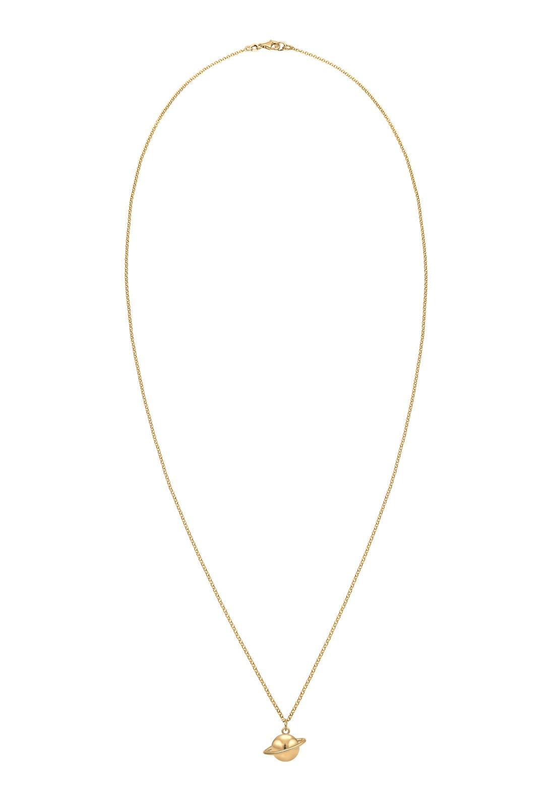 Elli Kette mit Anhänger »Planet Saturn Astro 925 Sterling Silber vergoldet«