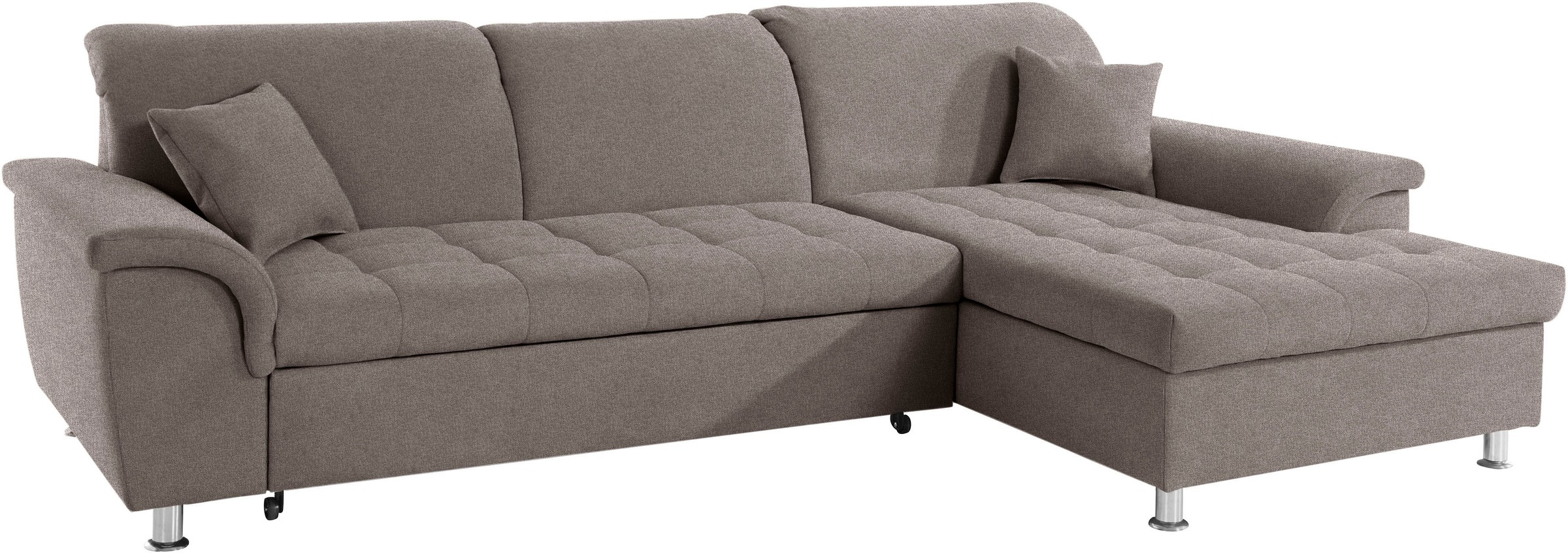 Thumbnail - DOMO collection Ecksofa "Franzi, zeitlos und elegant, moderne Sitzheftung, L-Form", wahlweise mit Kopfteilverstellung (d...