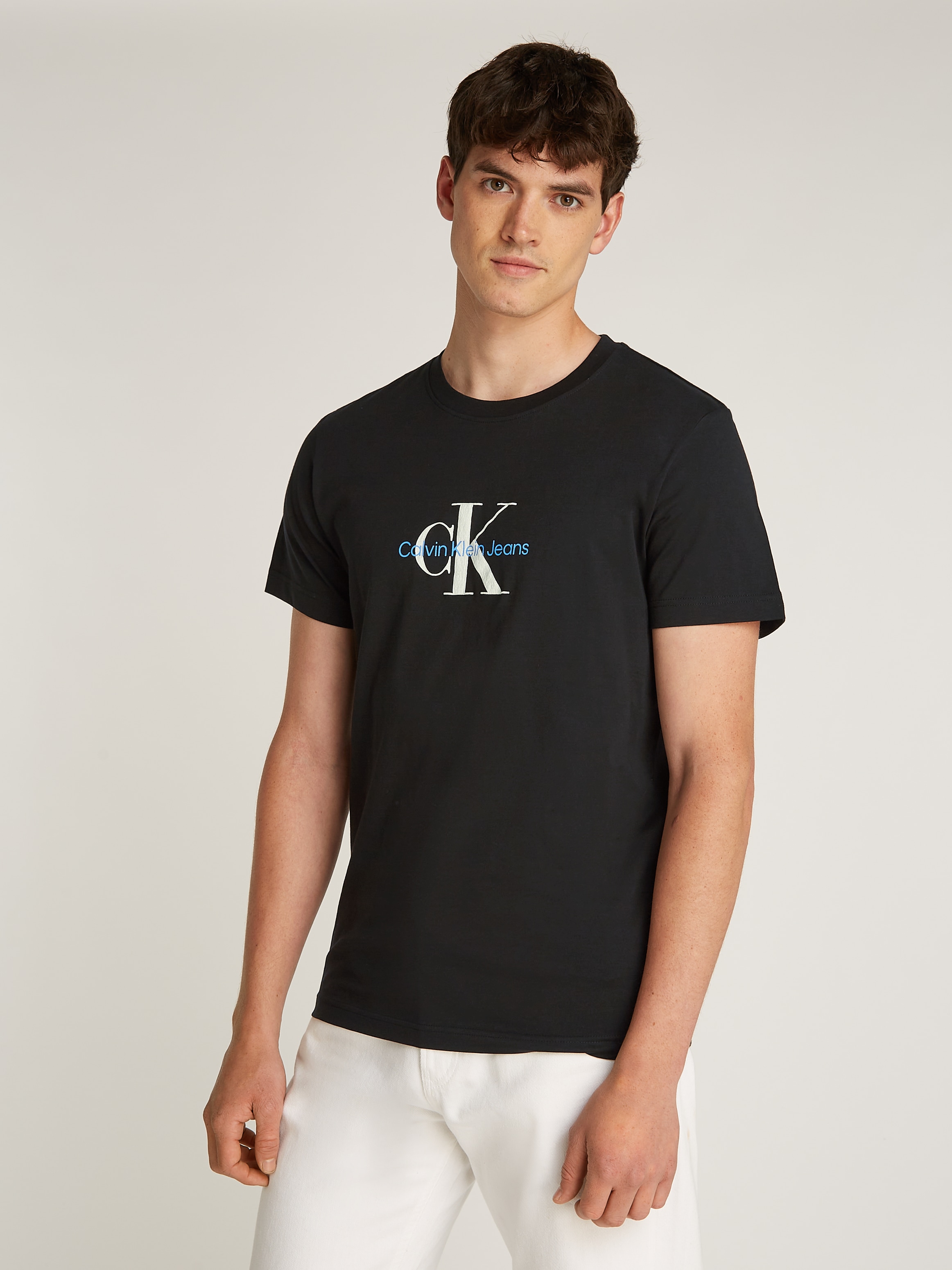 Calvin Klein Jeans T-Shirt »DISTRESSED MONOLOGO TEE«, mit Logodruck