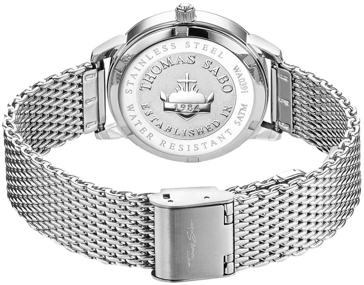 THOMAS SABO Quarzuhr »SNOW FLAKE«, Armbanduhr, Damenuhr, Schneeflocke, Mineralglas mit Saphirbeschichtung