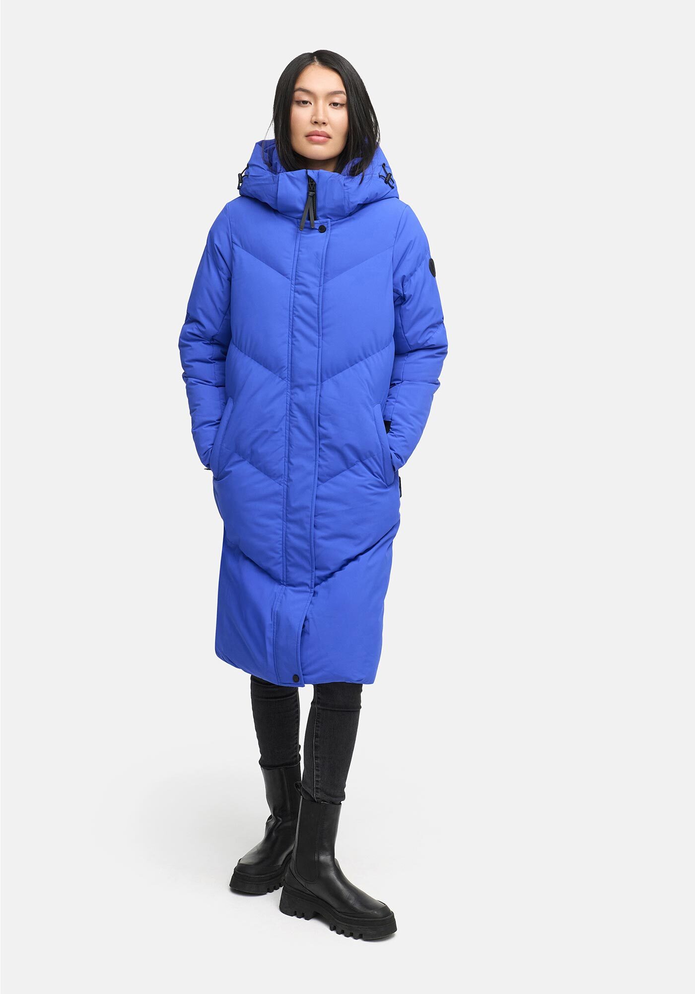 Marikoo Winterjacke "Teonaa" langer Winter Mantel gesteppt