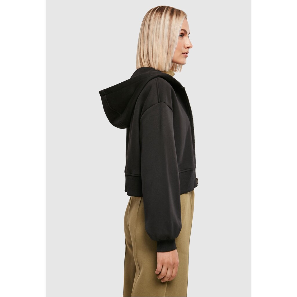 URBAN CLASSICS Sweatjacke »Urban Classics Damen Ladies Short Oversized Zip Jacket«, (1 tlg.)