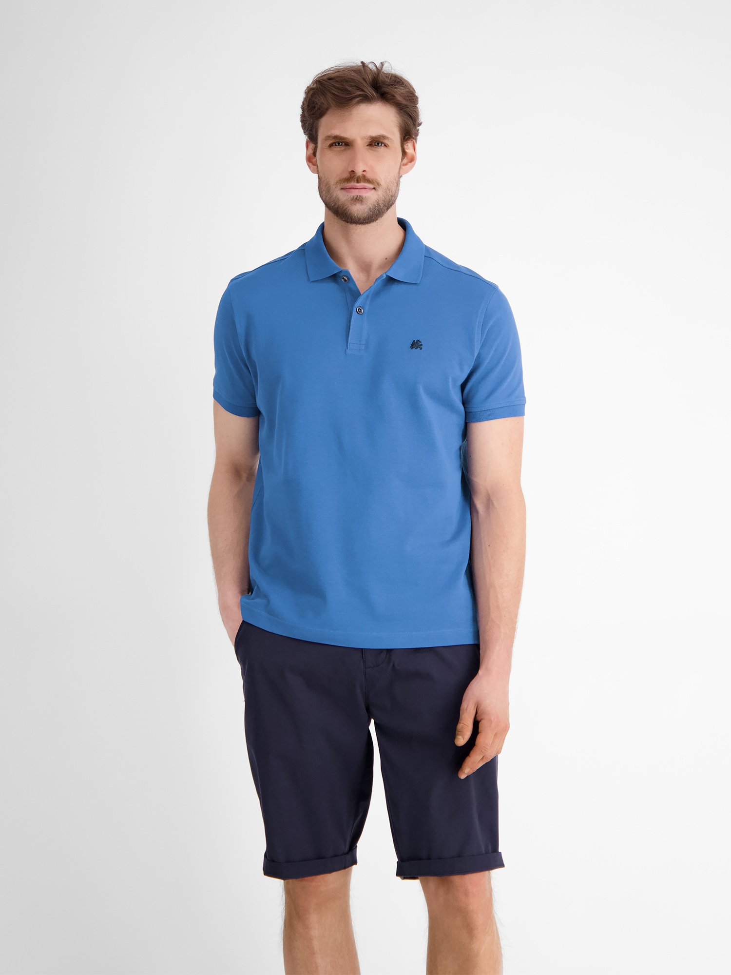 LERROS Poloshirt "LERROS Basic Poloshirt für Herren, unifarben" günstig online kaufen