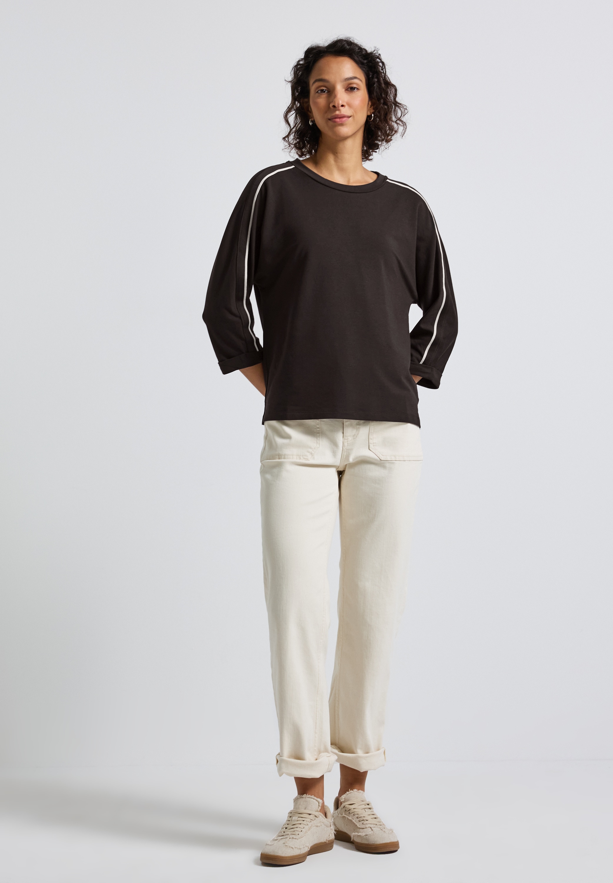 STREET ONE 3/4-Arm-Shirt, im soften Baumwoll-Mix