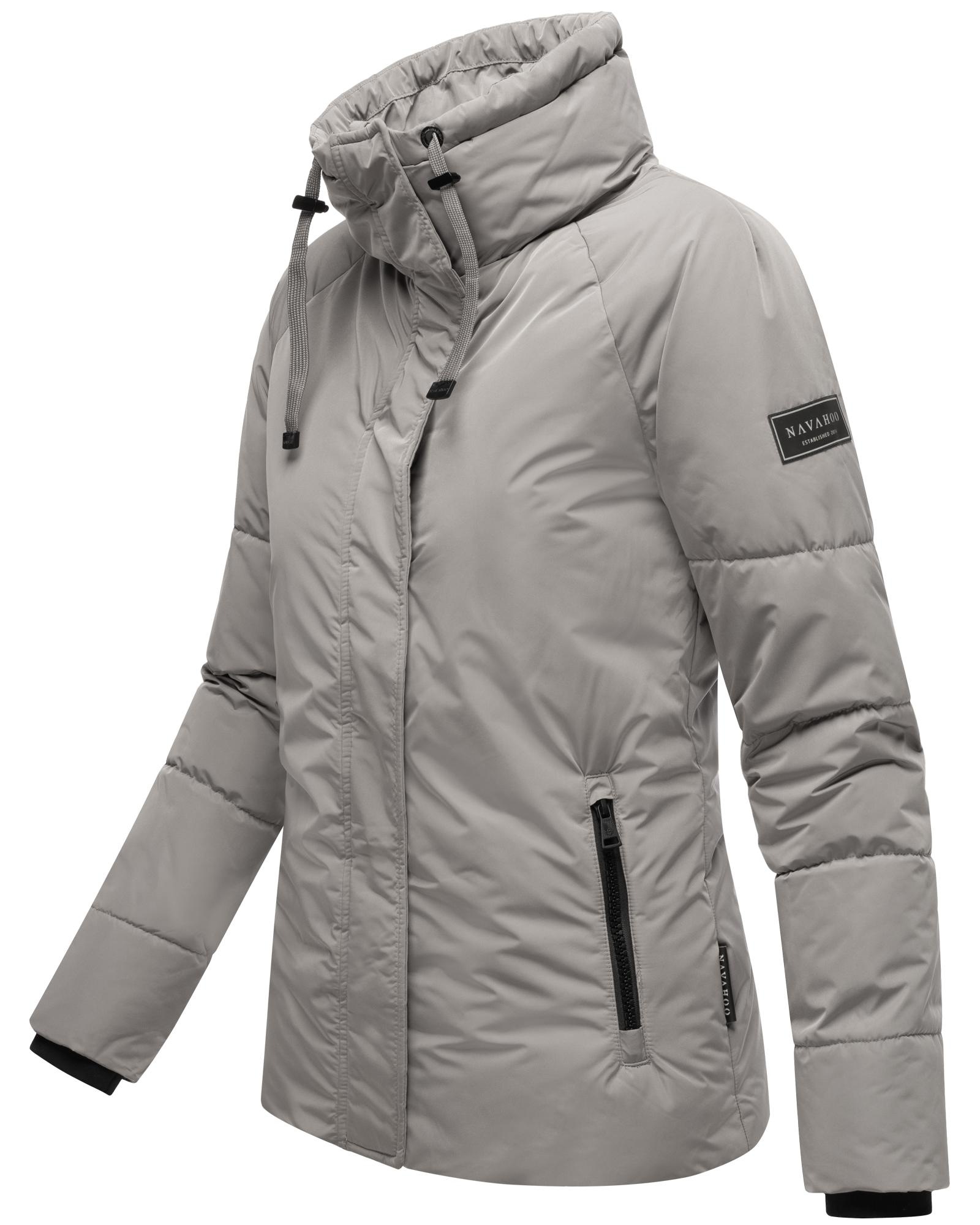 Navahoo Winterjacke »Frostii XIV«, ohne Kapuze, modische Damen Winter Steppjacke mit Kunstfellkragen