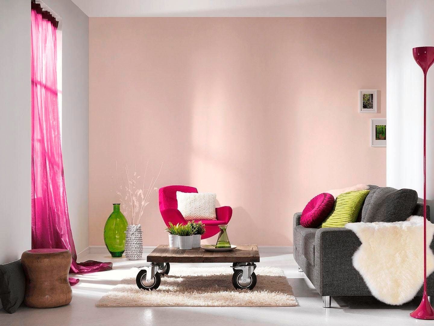 living walls Vliestapete »Metropolitan Stories Lola Paris«, uni-einfarbig-unifarben, Uni Tapete einfarbig Tapeten Wohnzimmer Schlafzimmer Küche modern Büro