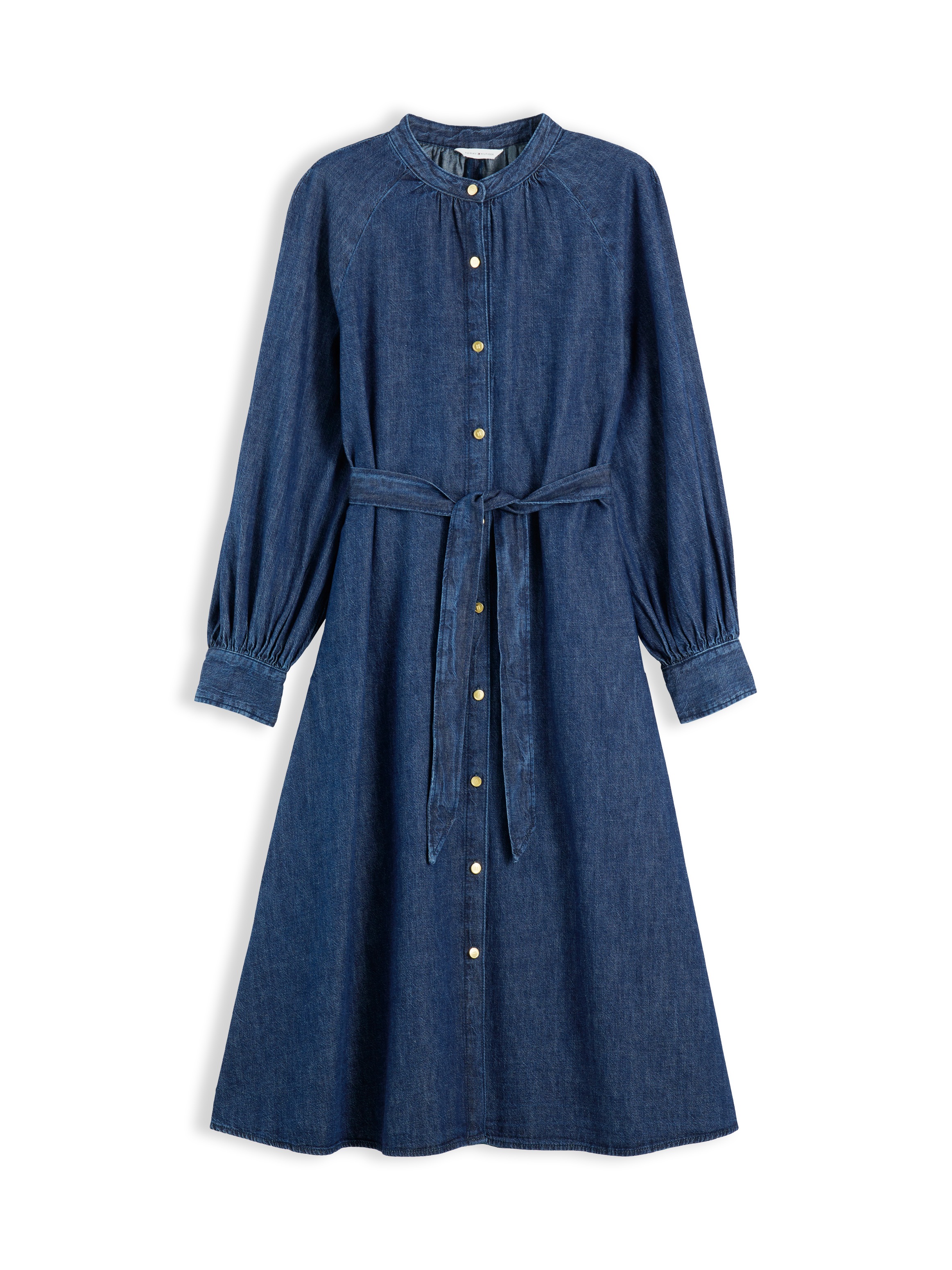 Tommy Hilfiger Jeanskleid »GATHERED MIDI DRESS MYF« Baumwoll-Denim